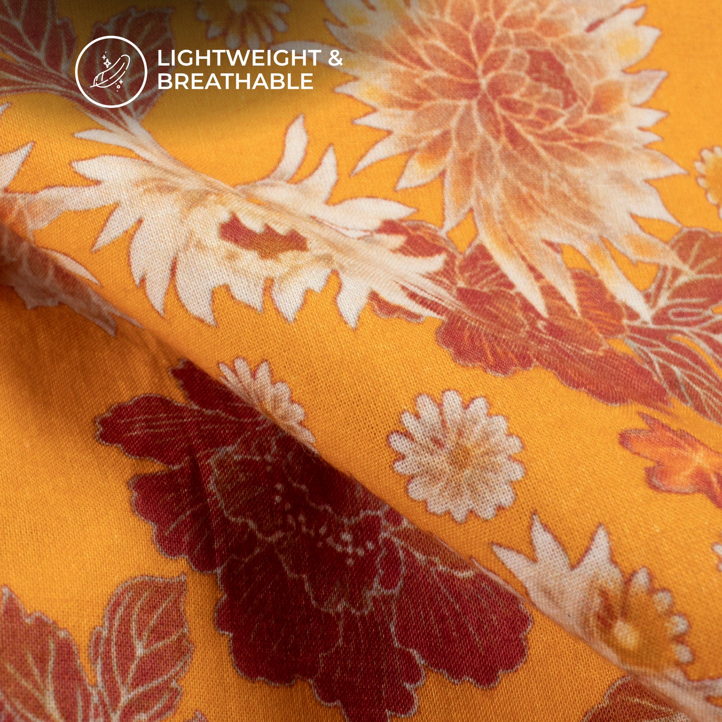 Seamless Floral Digital Print Cotton Cambric Fabric