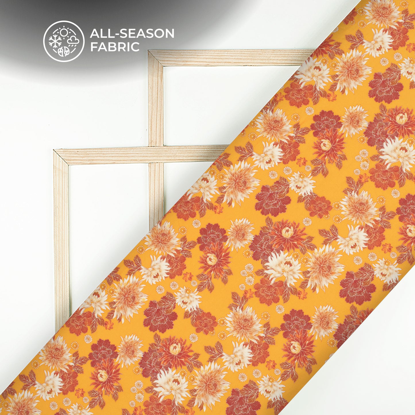 Seamless Floral Digital Print Cotton Cambric Fabric