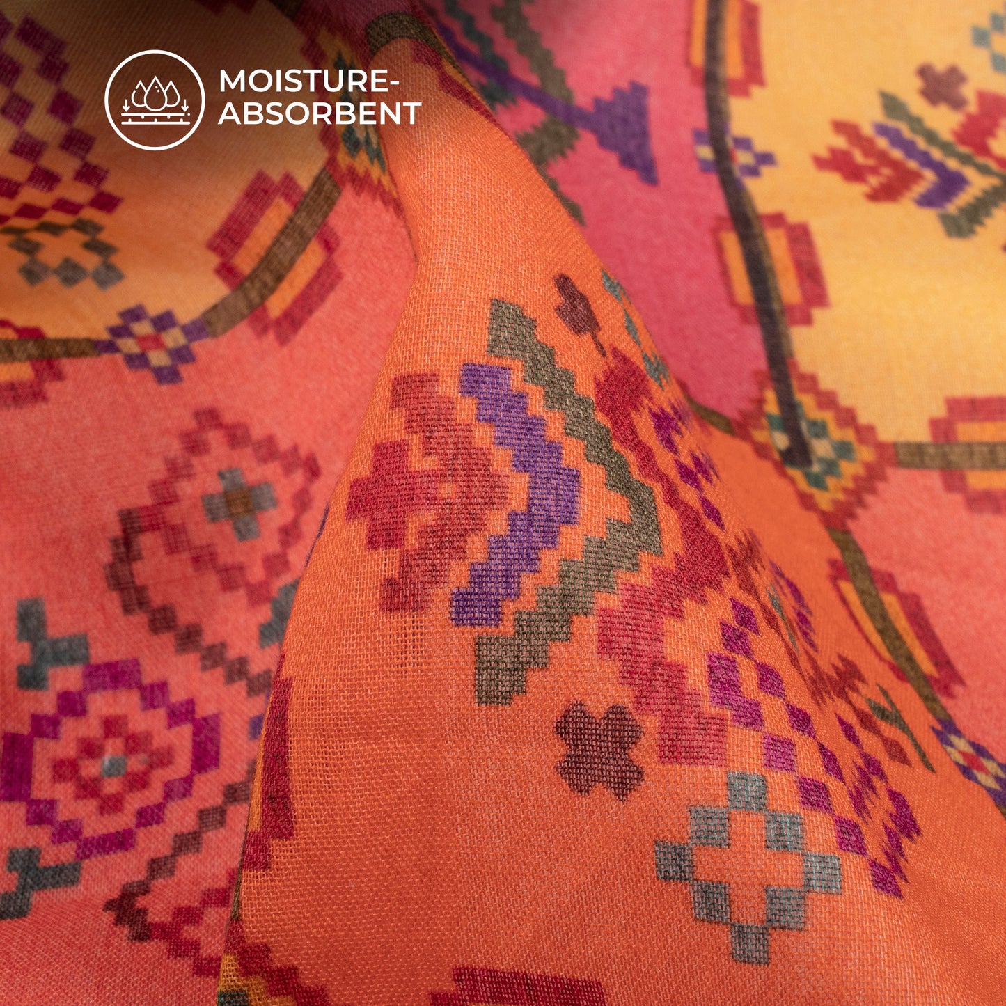 Patolaa Digital Print Pure Cotton Mulmul Fabric