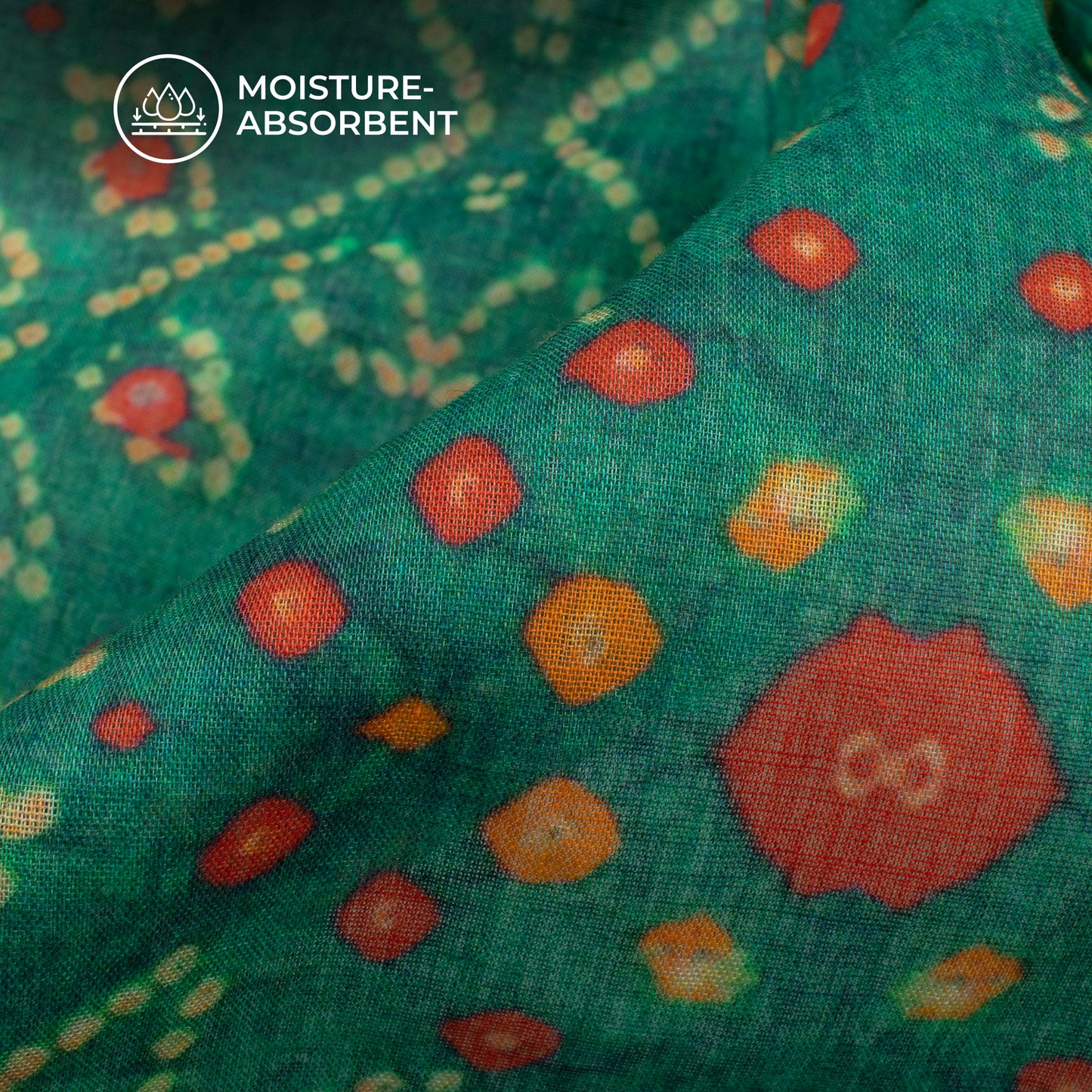 Bestselling Bandhanii Digital Print Pure Cotton Mulmul Fabric
