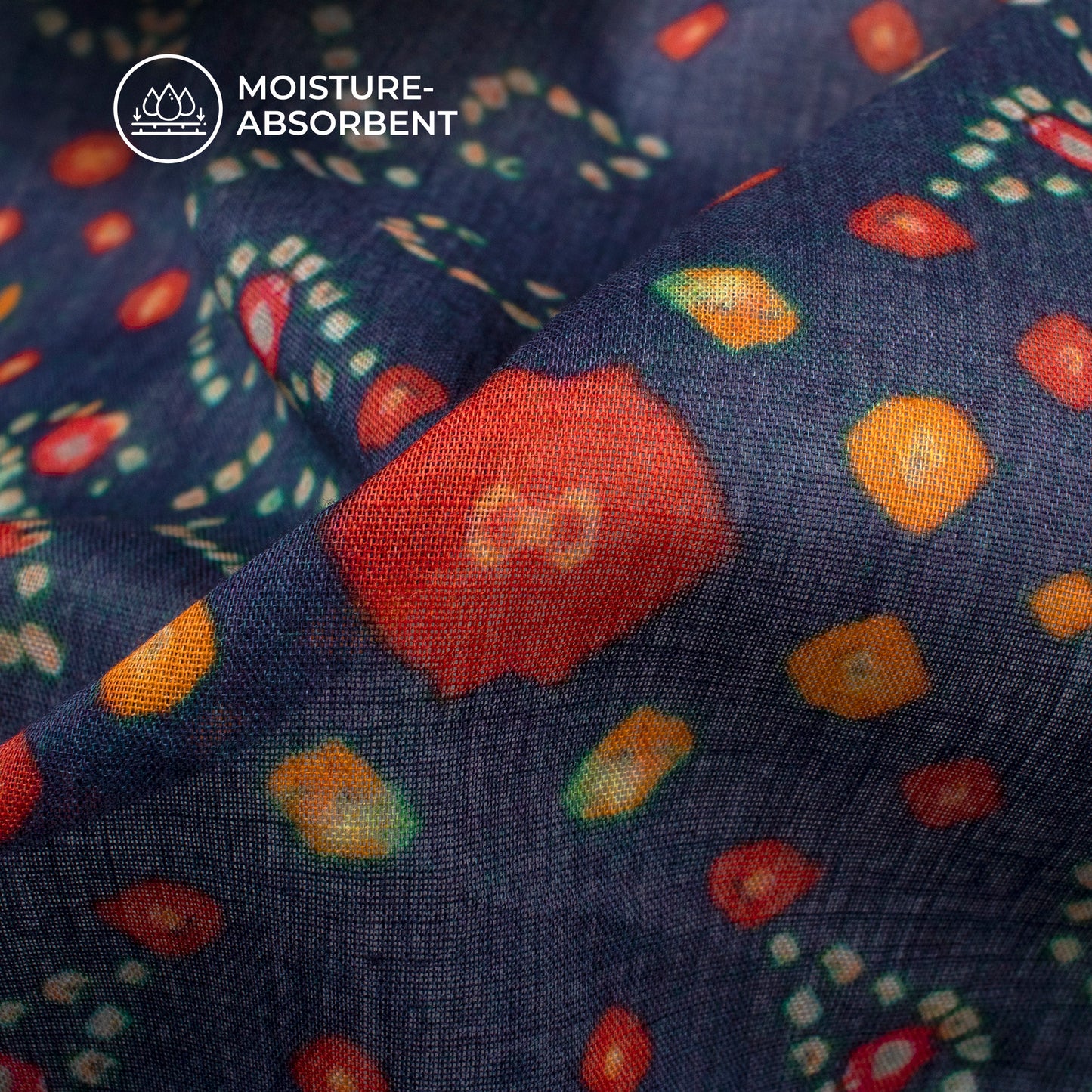 Bestselling Bandhanii Digital Print Pure Cotton Mulmul Fabric