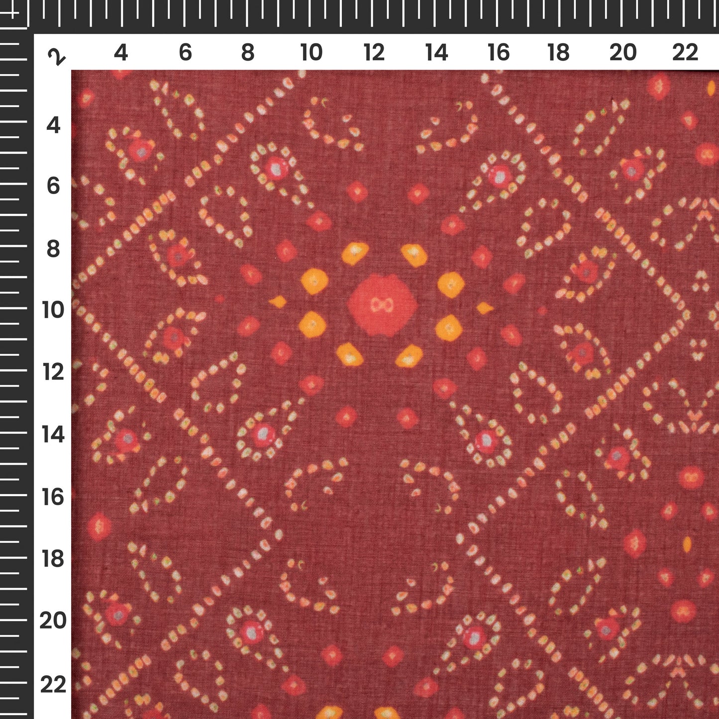 Bestselling Bandhanii Digital Print Pure Cotton Mulmul Fabric