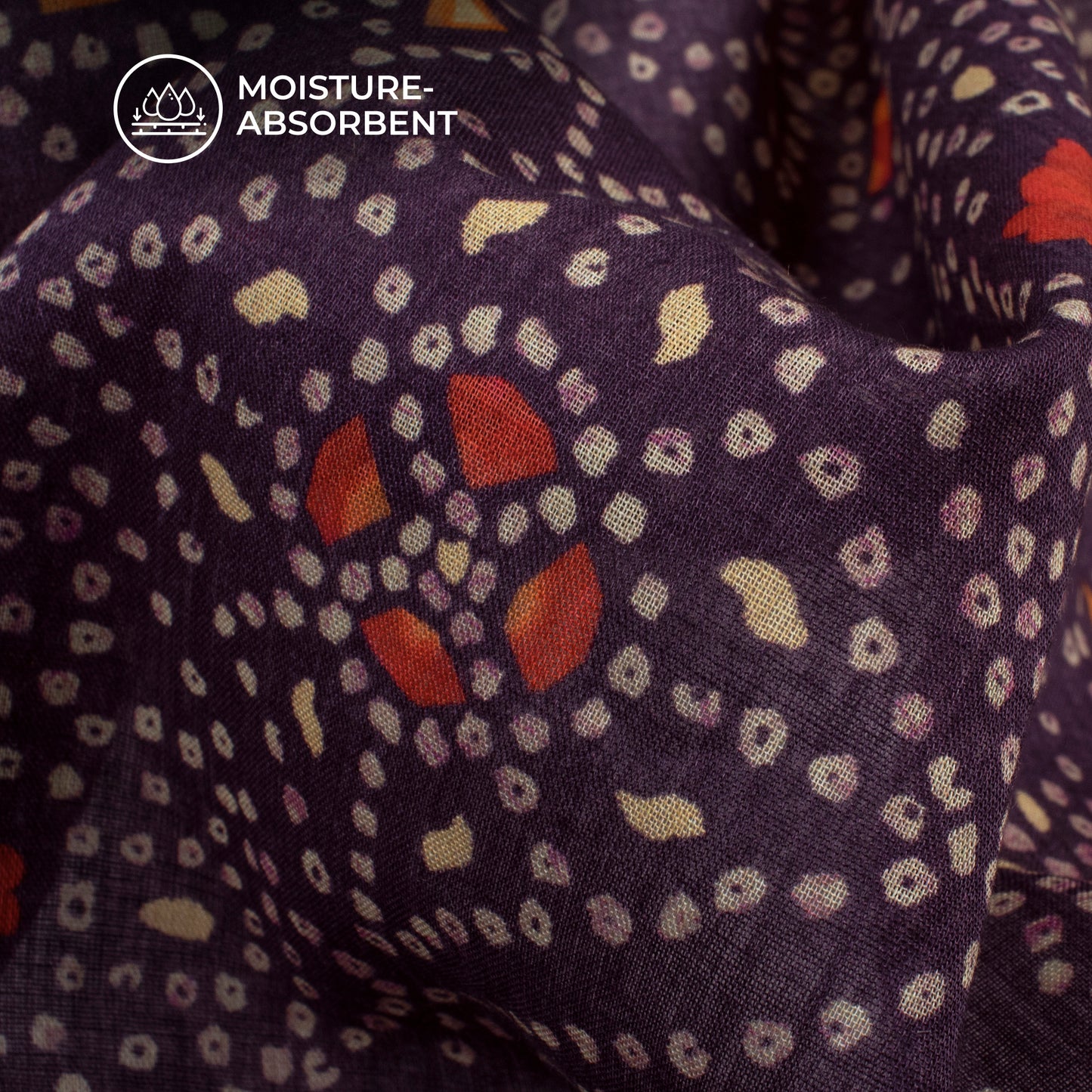 Lovely Bandhanii Digital Print Pure Cotton Mulmul Fabric