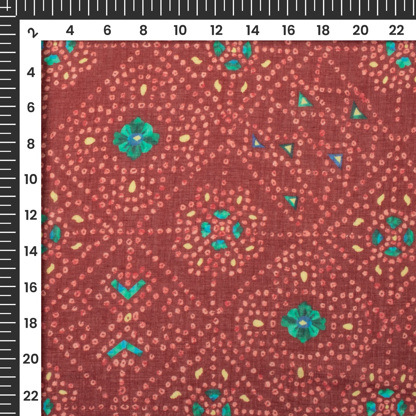 Lovely Bandhanii Digital Print Pure Cotton Mulmul Fabric