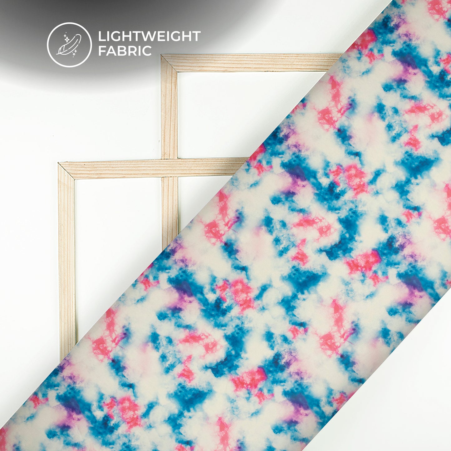 Trendy Tye And Dye Digital Print Organza Satin Fabric