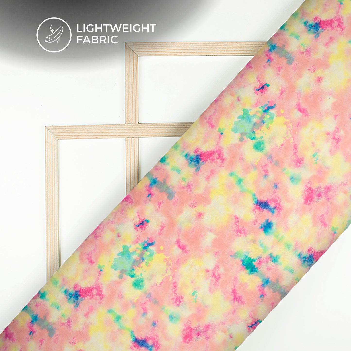 Lovely Tie And Dye Digital Print Premium Liquid Organza Fabric