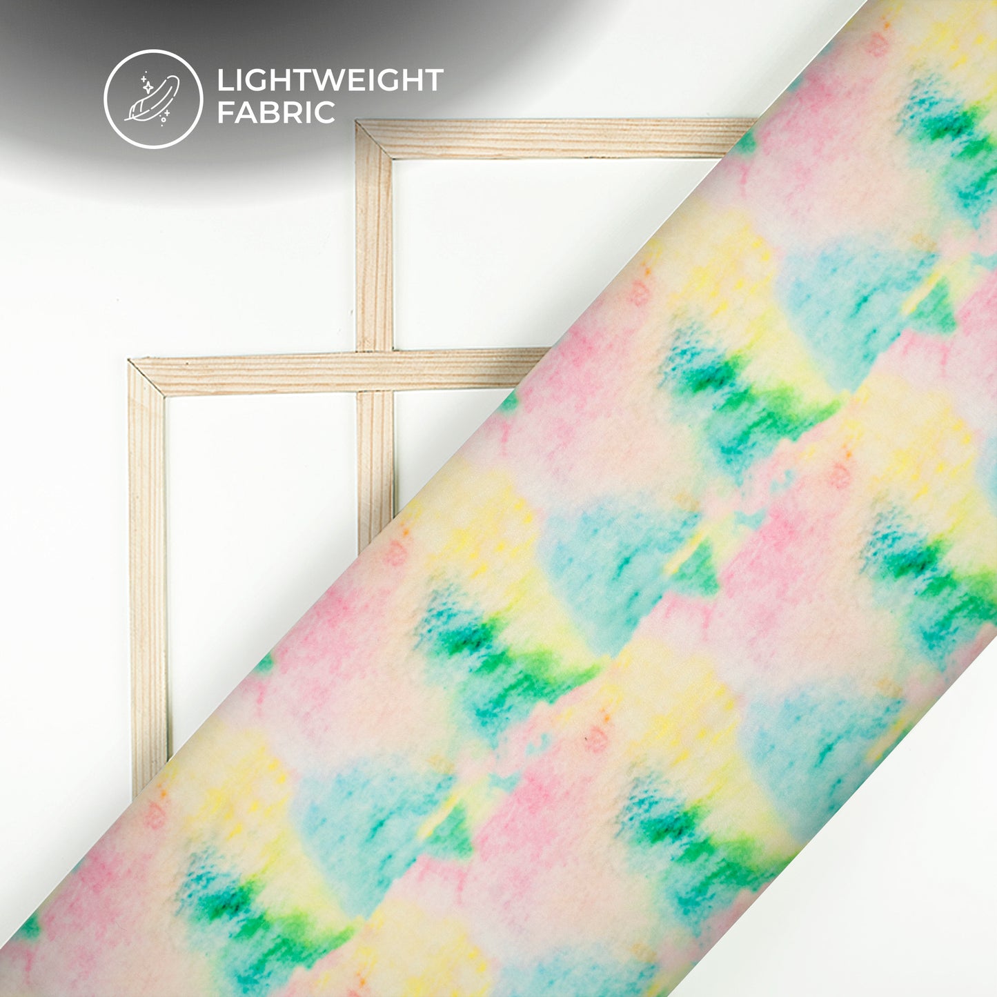 Attractive Tye And Dye Digital Print Organza Satin Fabric