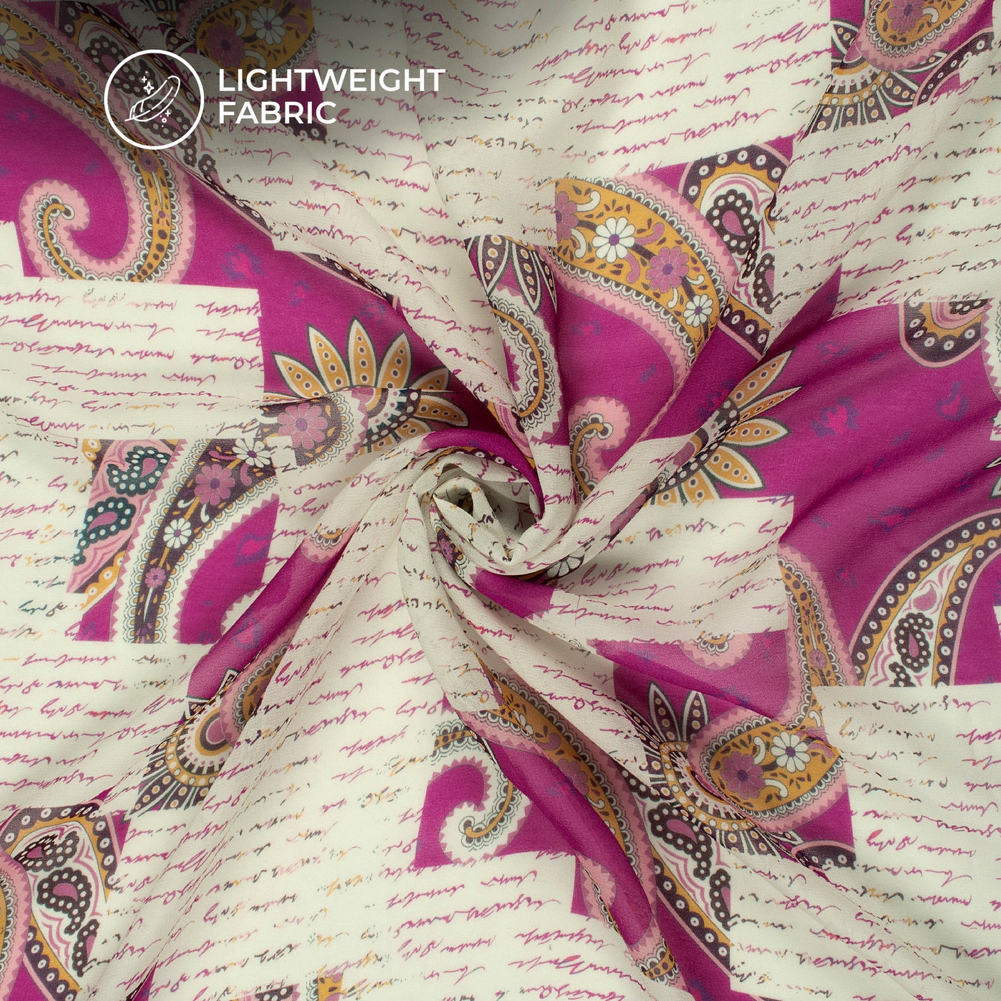 Paisley Digital Print Pure Georgette Fabric