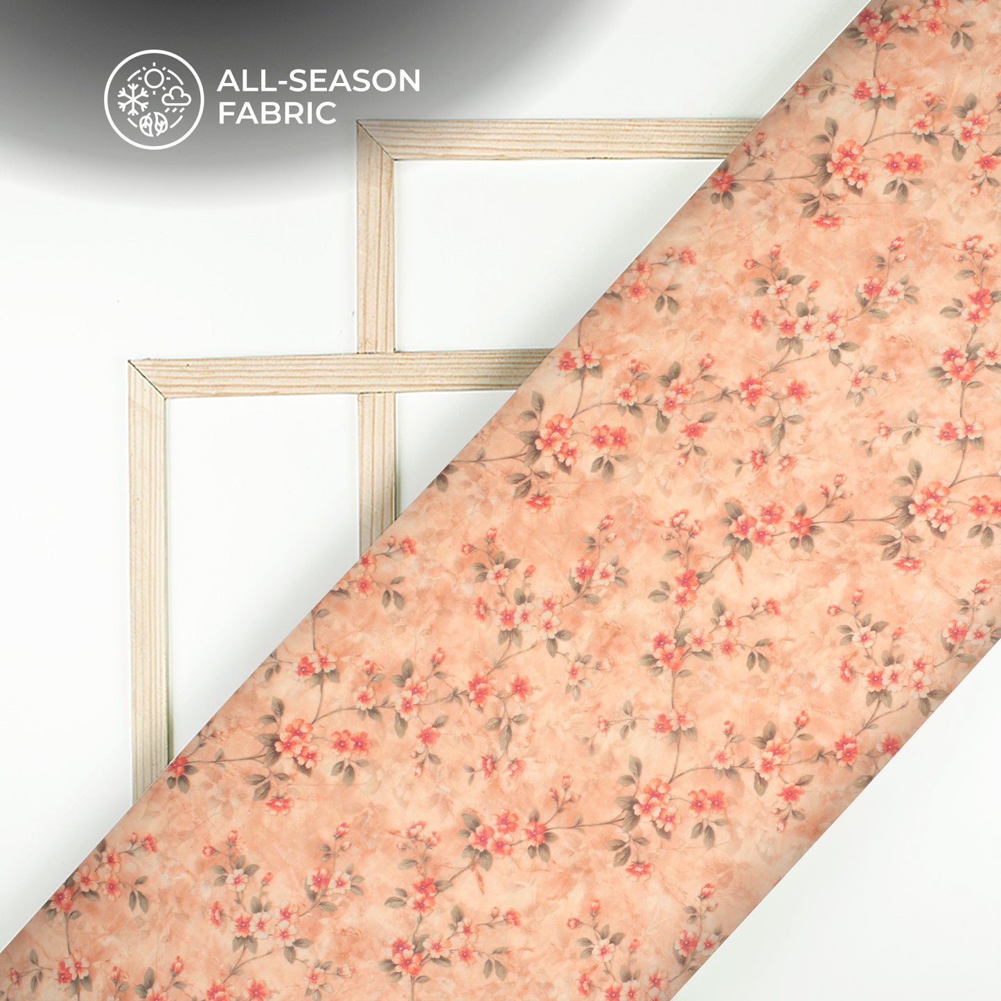 Blushing Floral Digital Print Pure Georgette Fabric