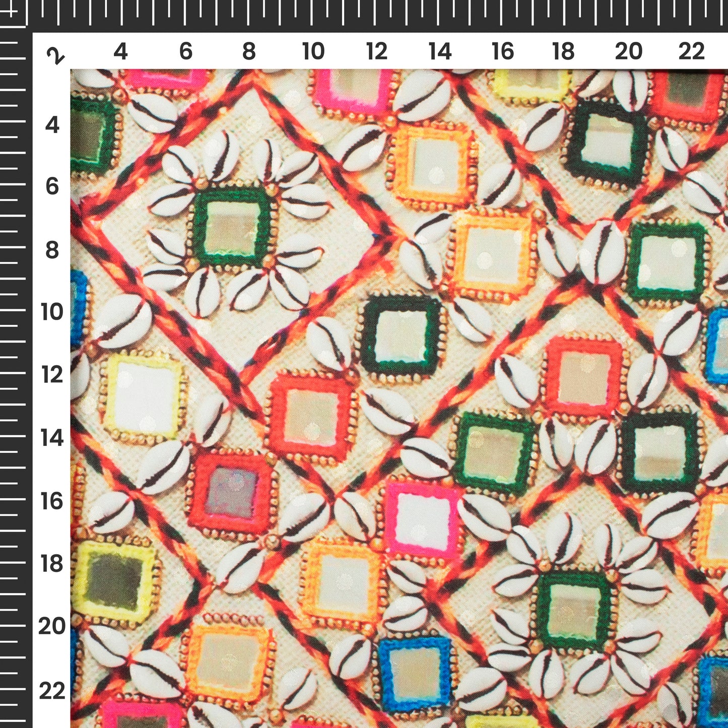 Exclusive Festive Season Gamthee Jacquard Booti Japan Satin Fabric (Width 56 Inches)