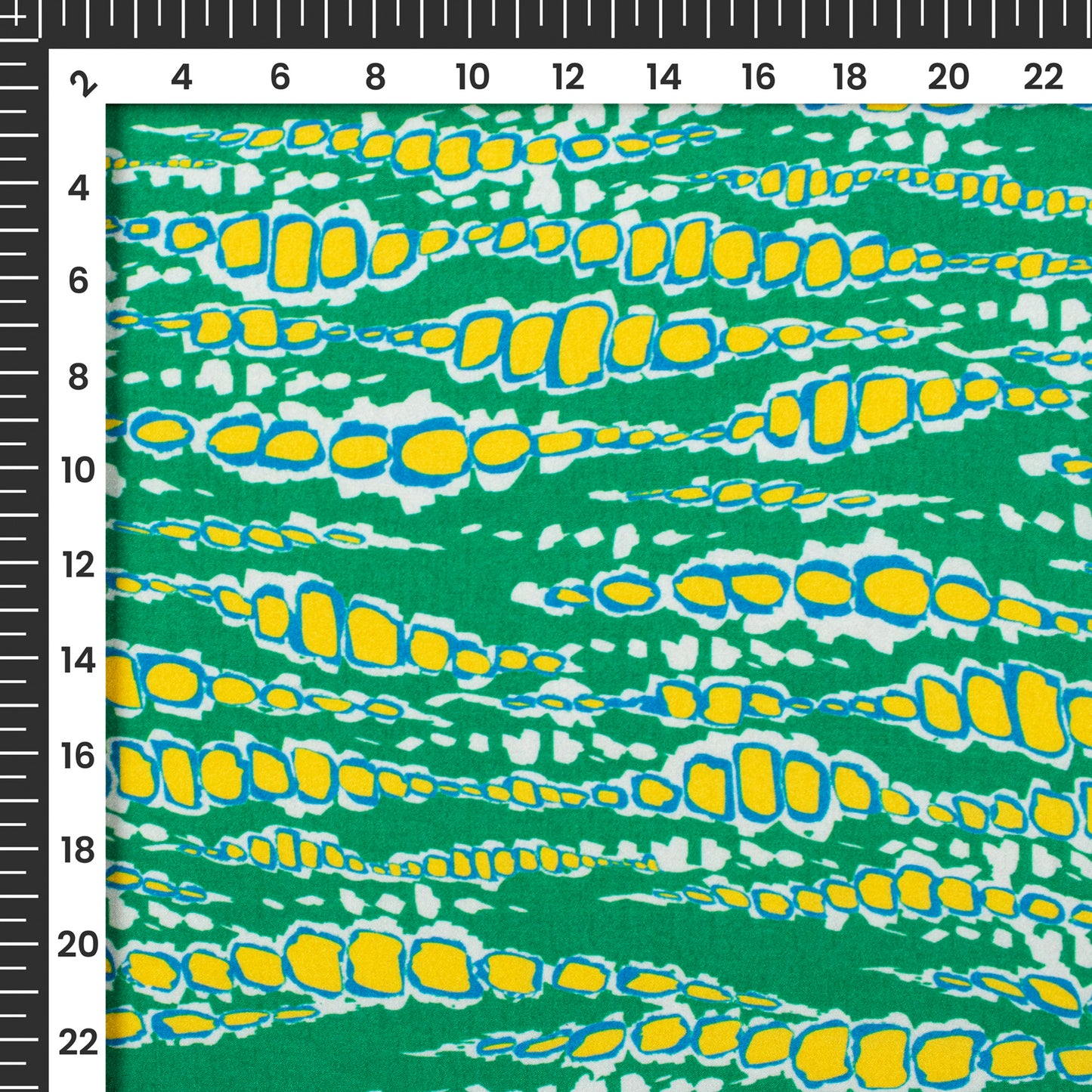 Forest Green Shiiborii Digital Print Crepe Silk Fabric