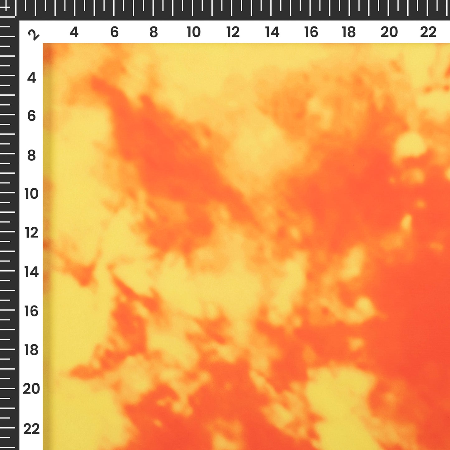 Yellow Tye And Dye Digital Print Imported Satin Fabric