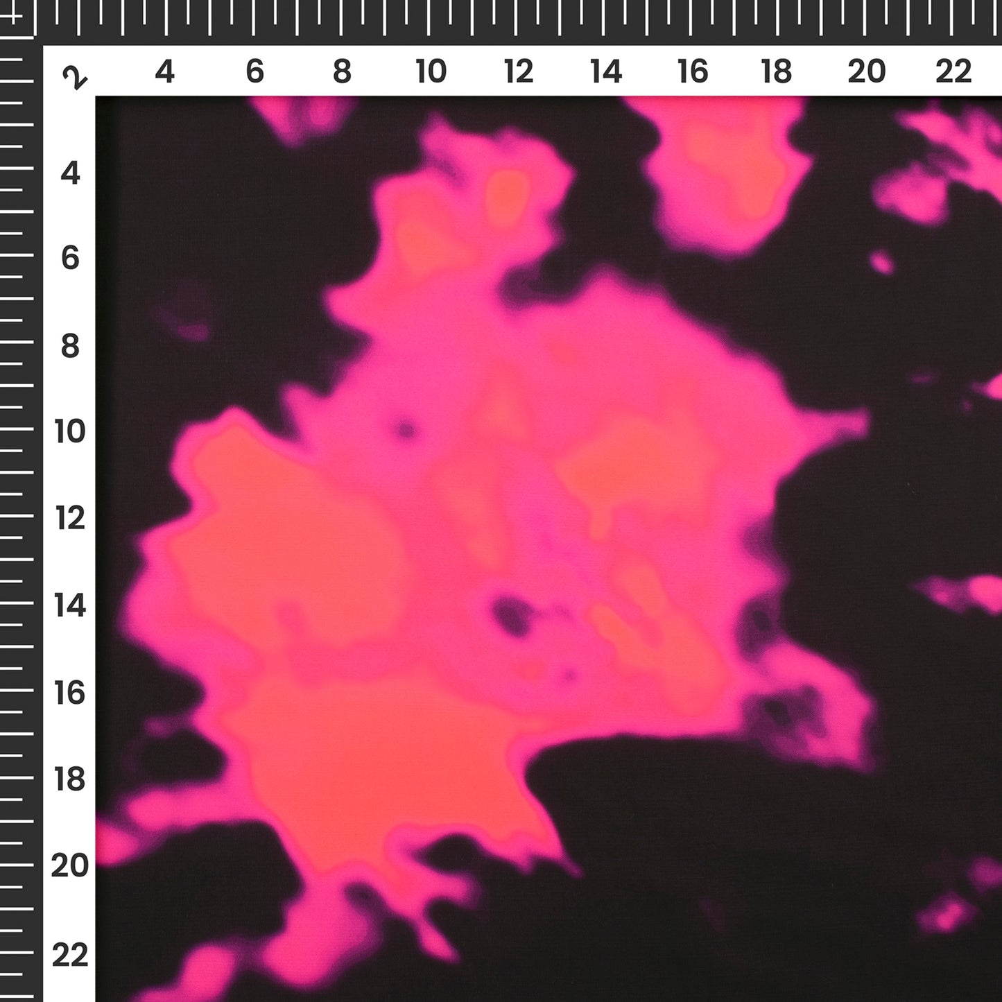 Black Tye And Dye Digital Print Imported Satin Fabric