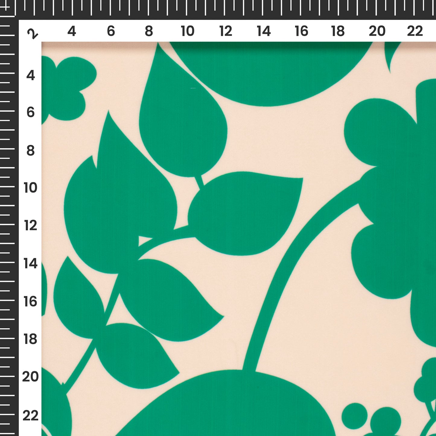 Green Floral Digital Print Imported Satin Fabric
