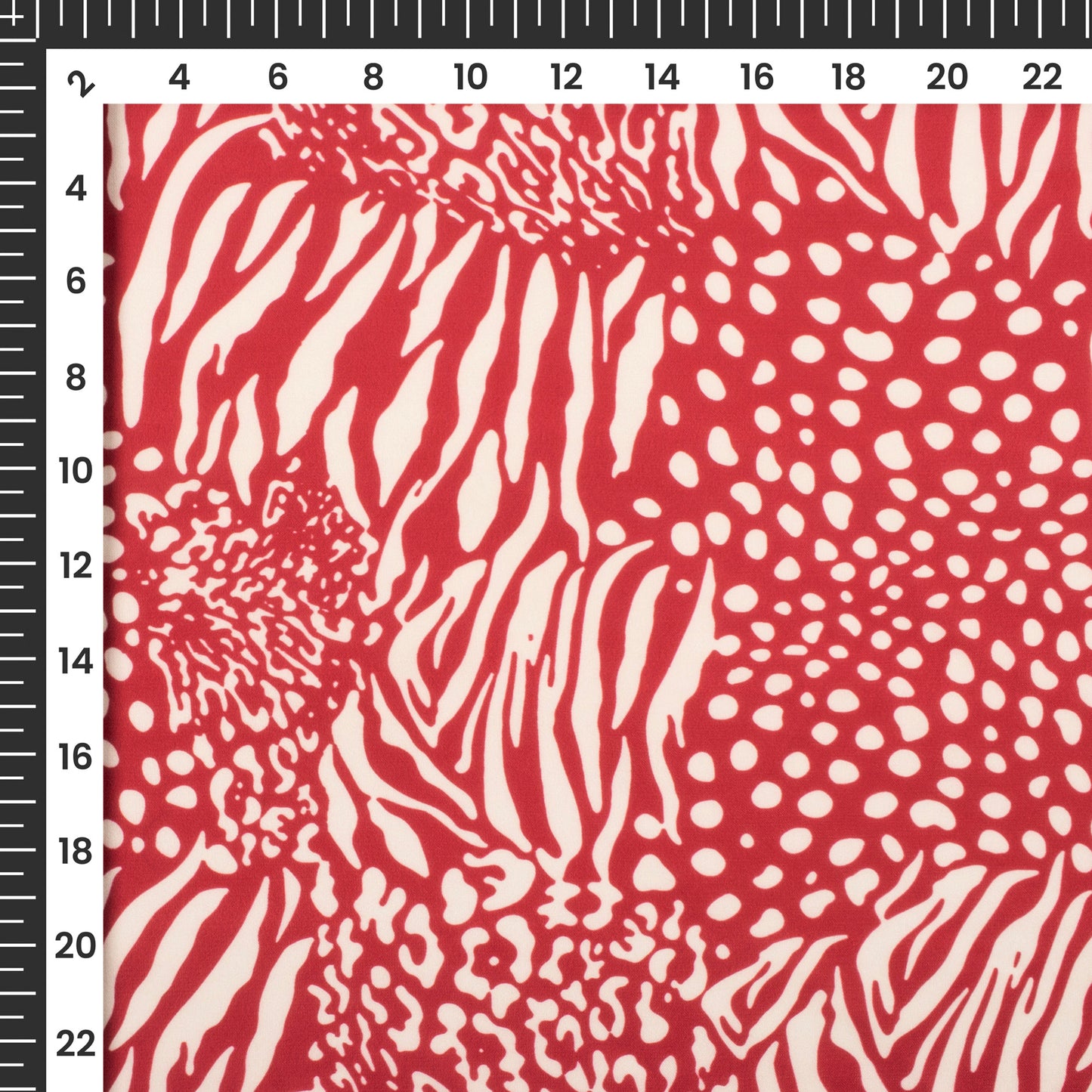 Cherry Abstract Digital Print Imported Satin Fabric