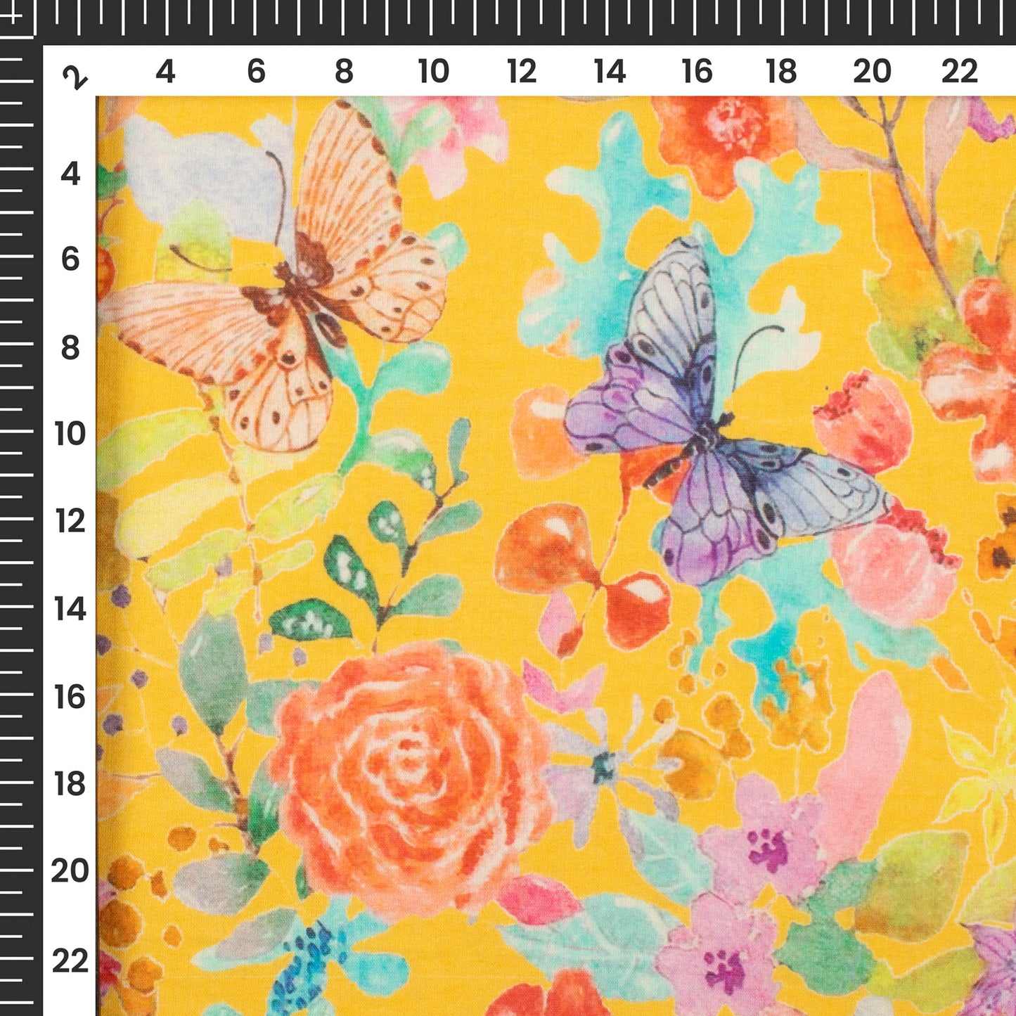 Multi-Color Floral Digital Print Pure Cotton Mulmul Fabric