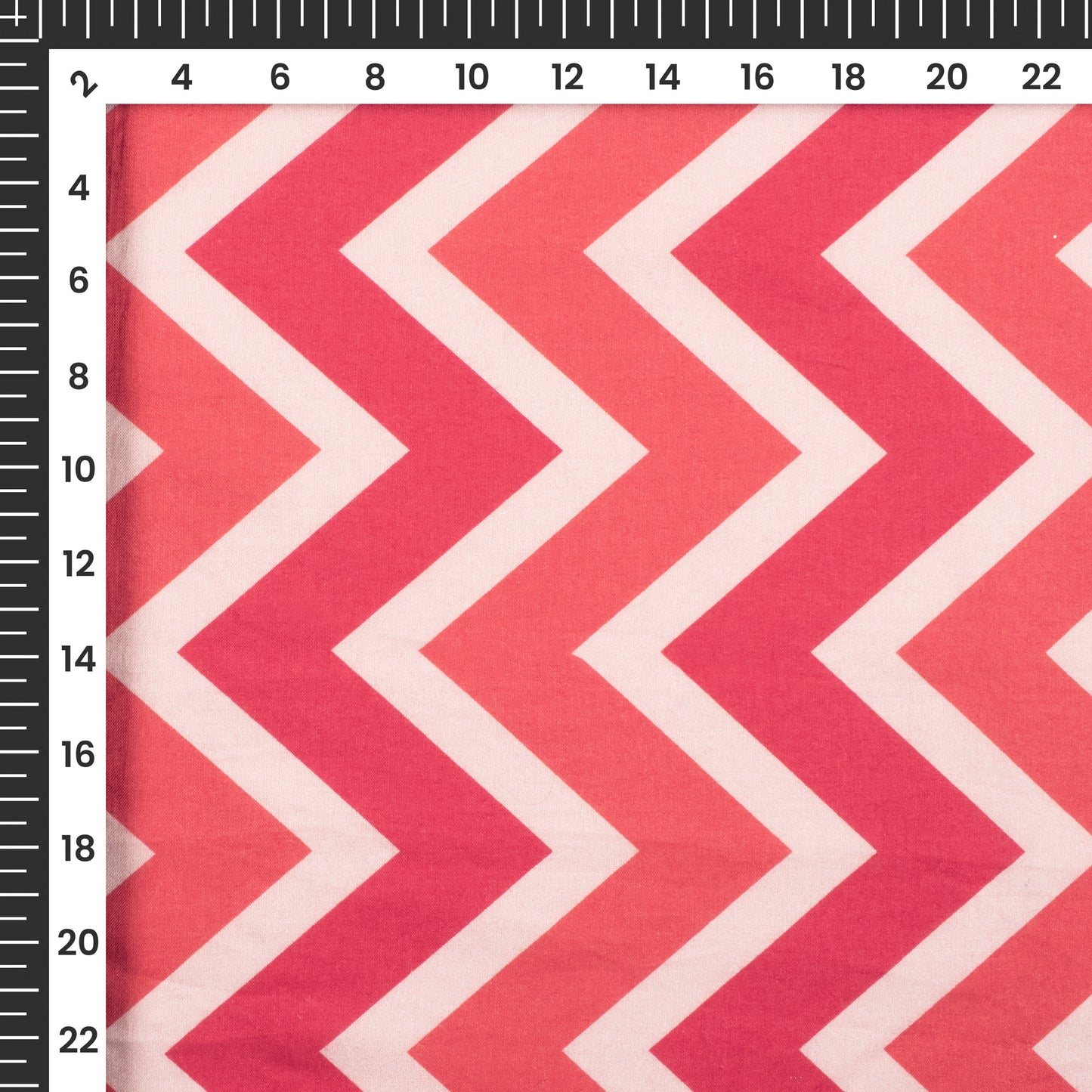 Burgundy Red Chevron Digital Print Cotton Cambric Fabric