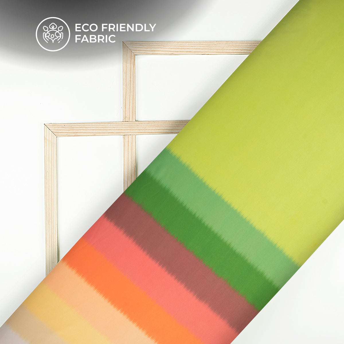 Multi-Color Ombre Digital Print Butter Crepe Fabric