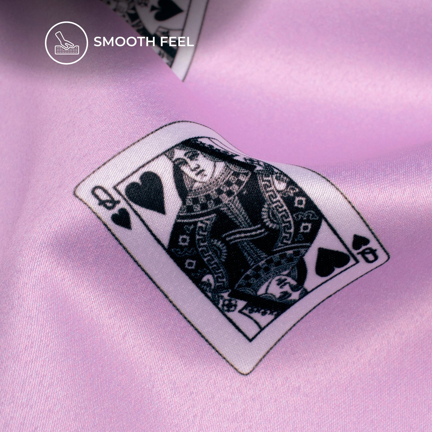 Lavender Purple Quirky Digital Print Charmeuse Satin Fabric (Width 58 Inches)