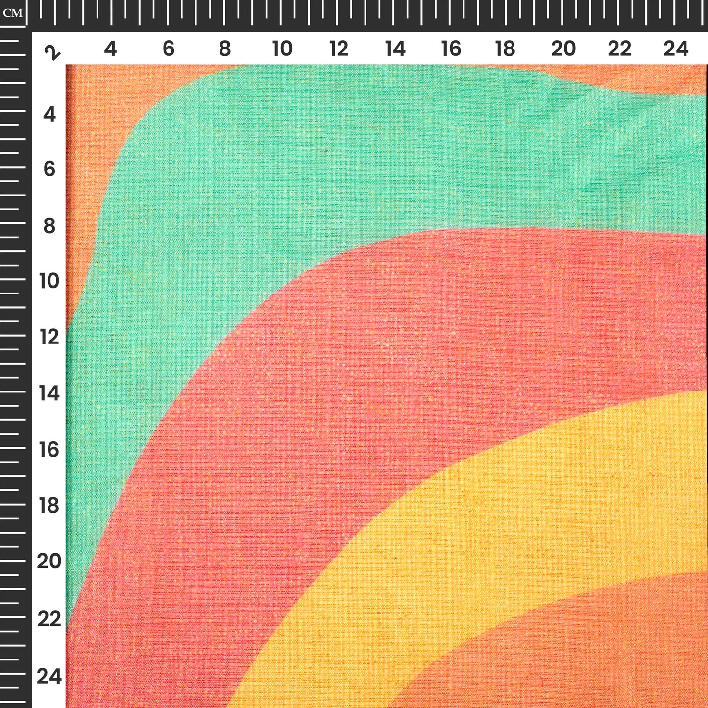 Fern Green Leheriya Digital Print Kota Doria Fabric