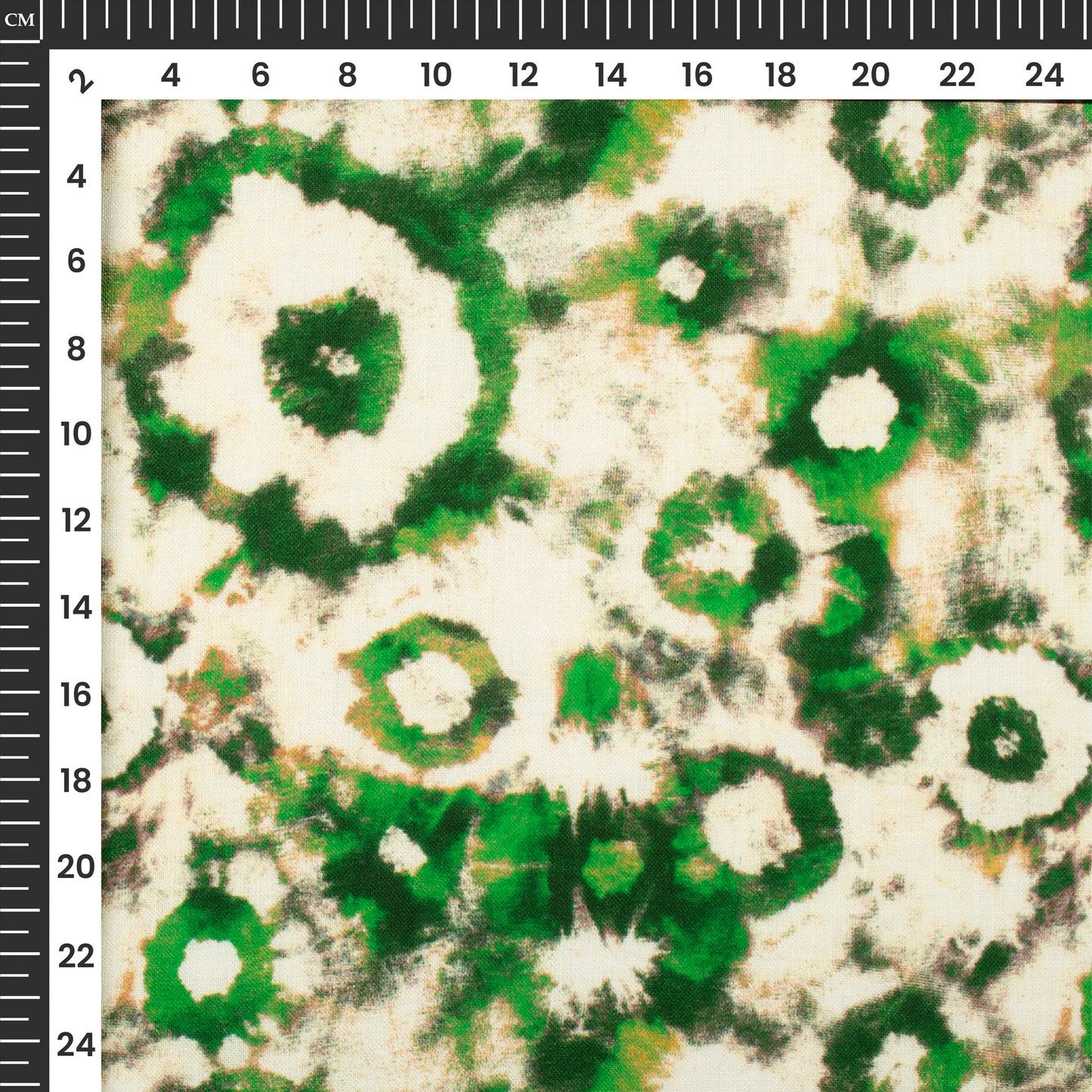 Parakeet Green Tye And Dye Digital Print Linen Textured Fabric (Width 56 Inches)