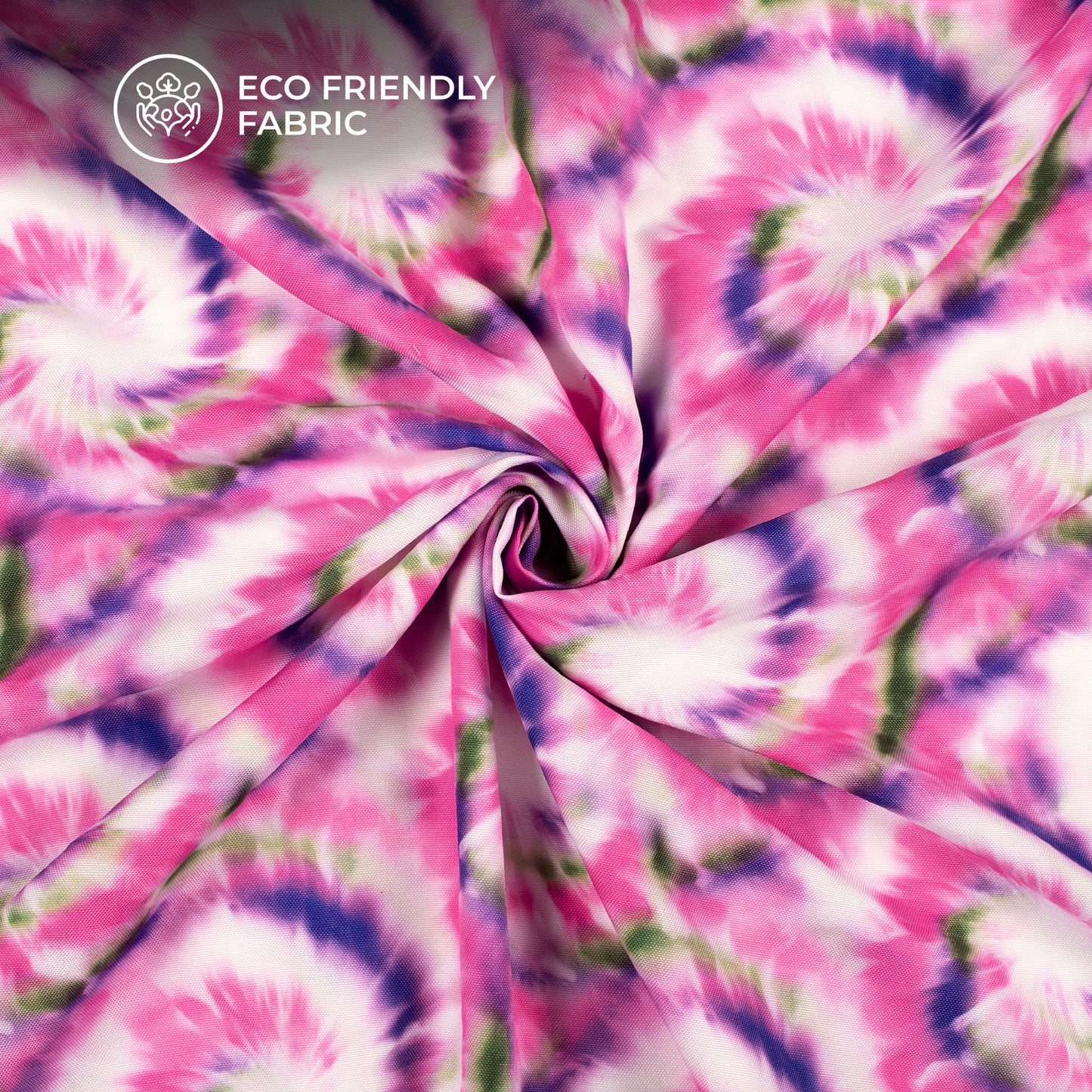 Hot Pink Geomertrical Digital Print Rayon Fabric