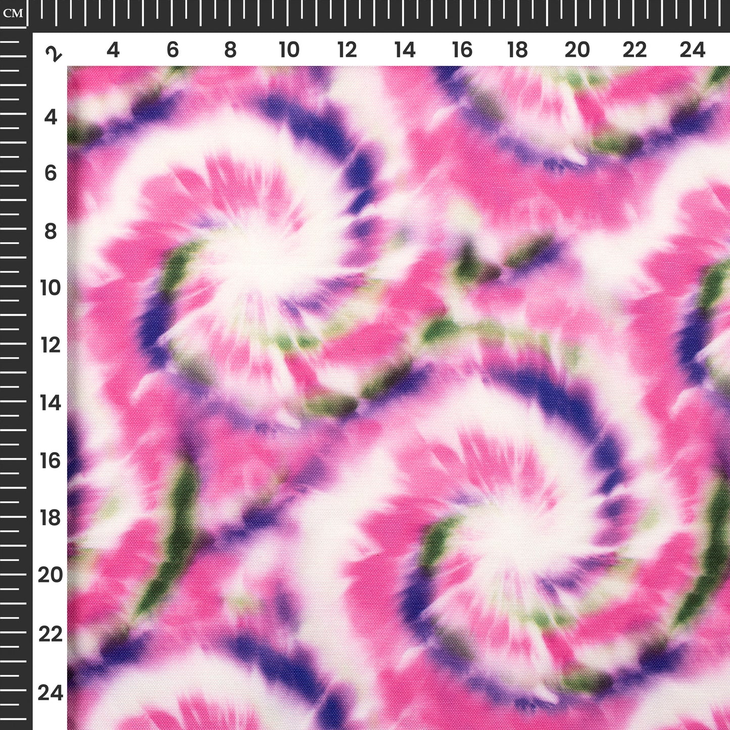 Hot Pink Geomertrical Digital Print Rayon Fabric