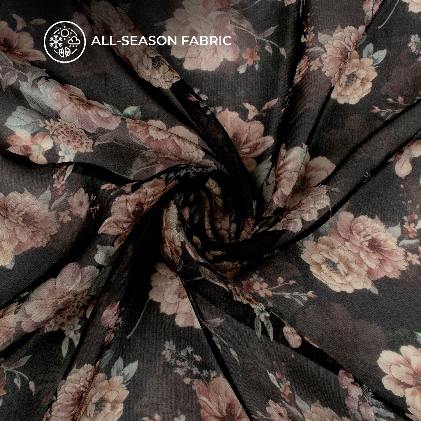 Bestselling Floral Digital Print Pure Organza Fabric