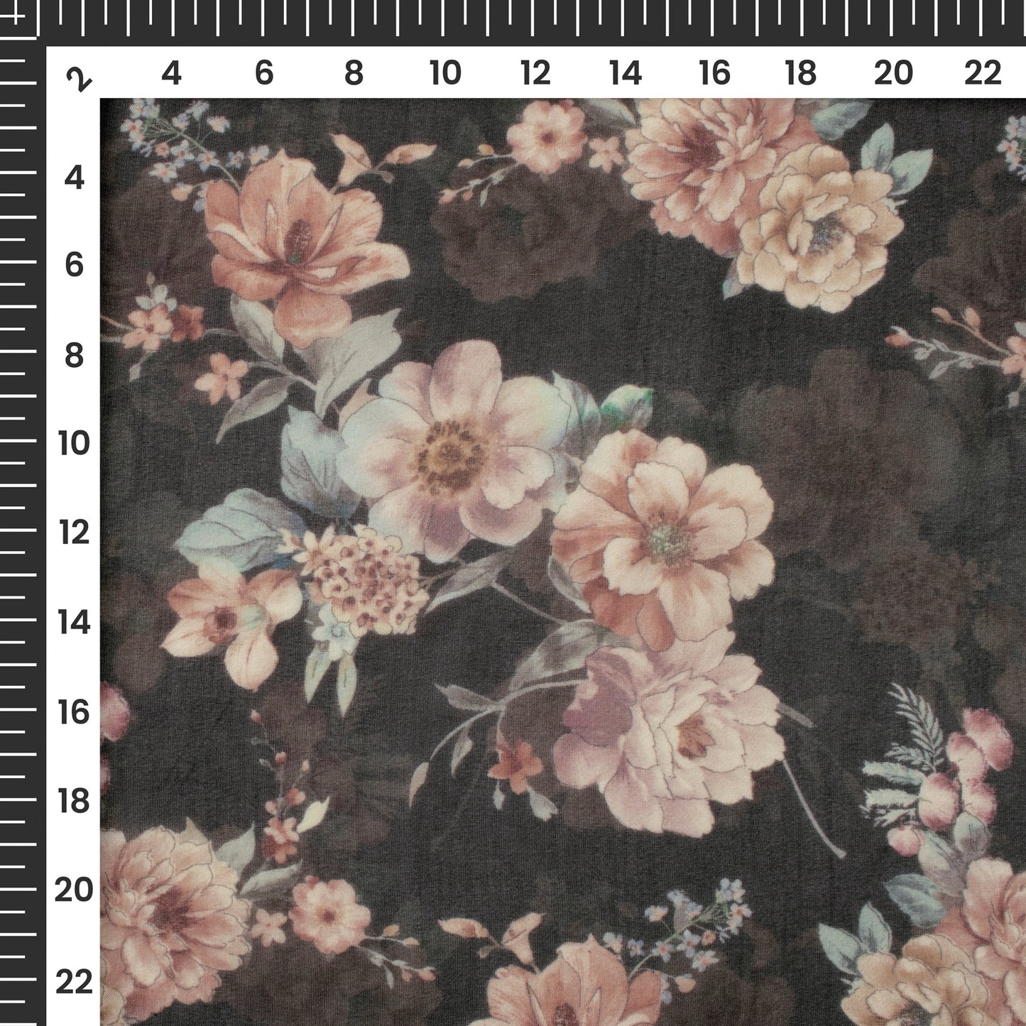 Bestselling Floral Digital Print Pure Organza Fabric