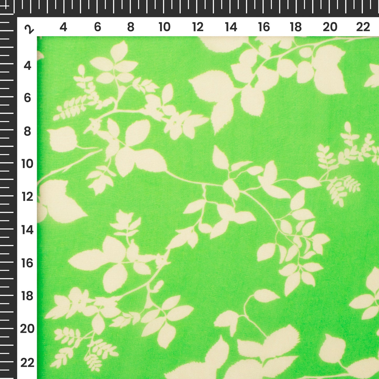 Neon Floral Digital Print Pure Organza Fabric