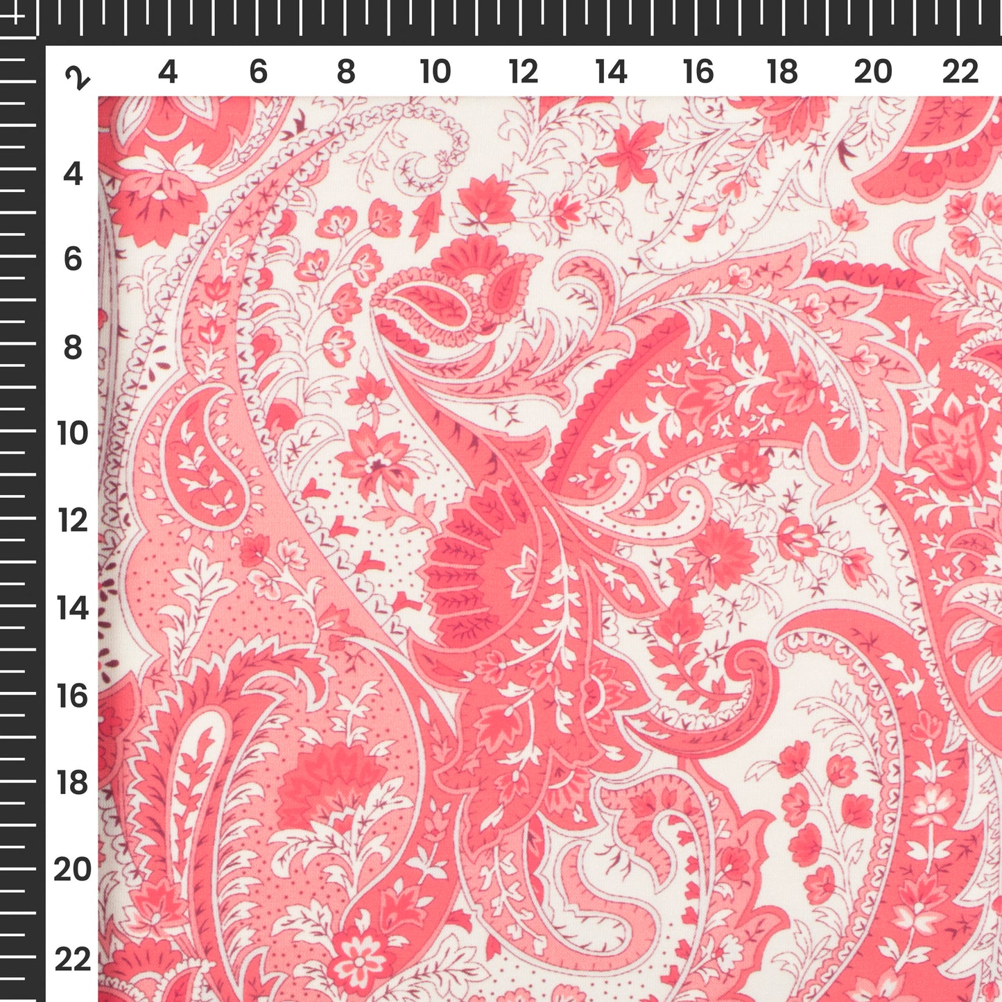 Dark Pink Floral Digital Print Modal Satin Fabric