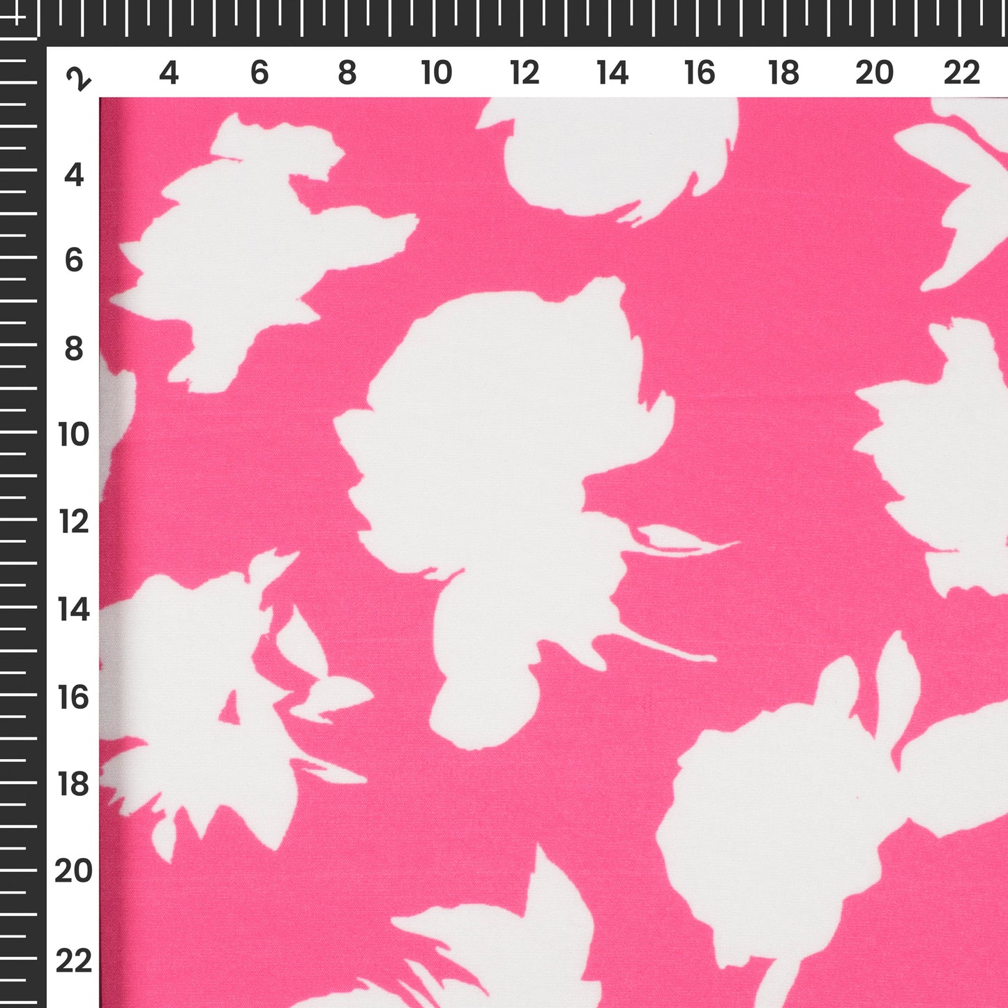Pink Floral Digital Print Butter Crepe Fabric
