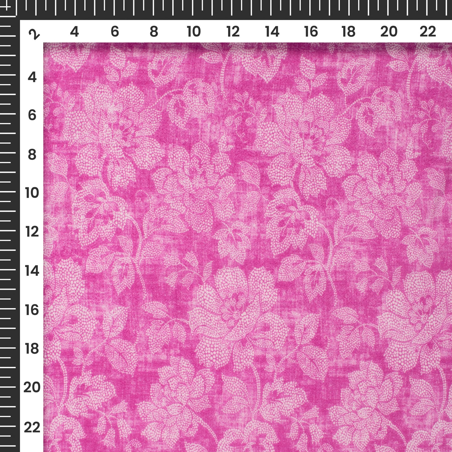 Bubblegum Pink Digital Print Viscose Uppada Silk Fabric