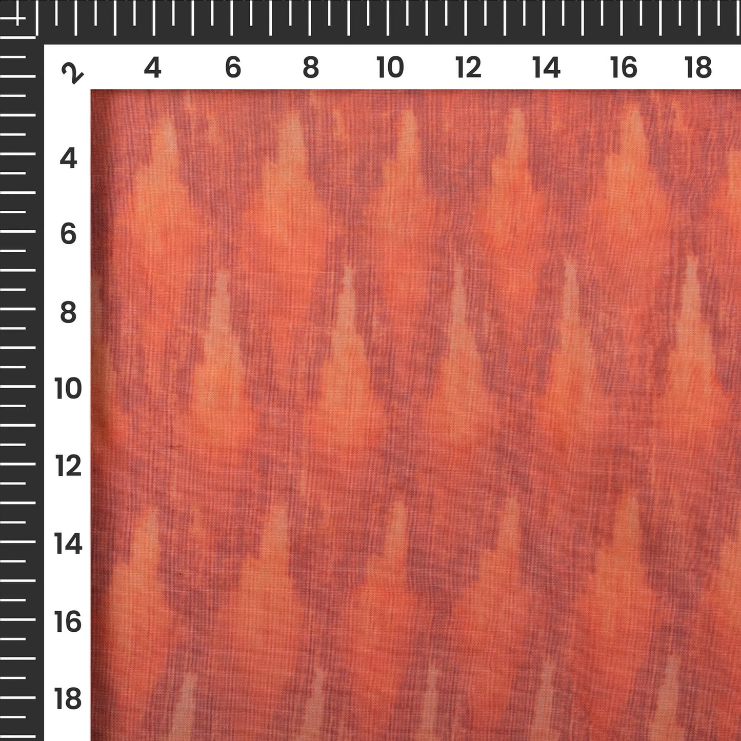 Cherry Red Chevron Digital Print Matt Organza Fabric