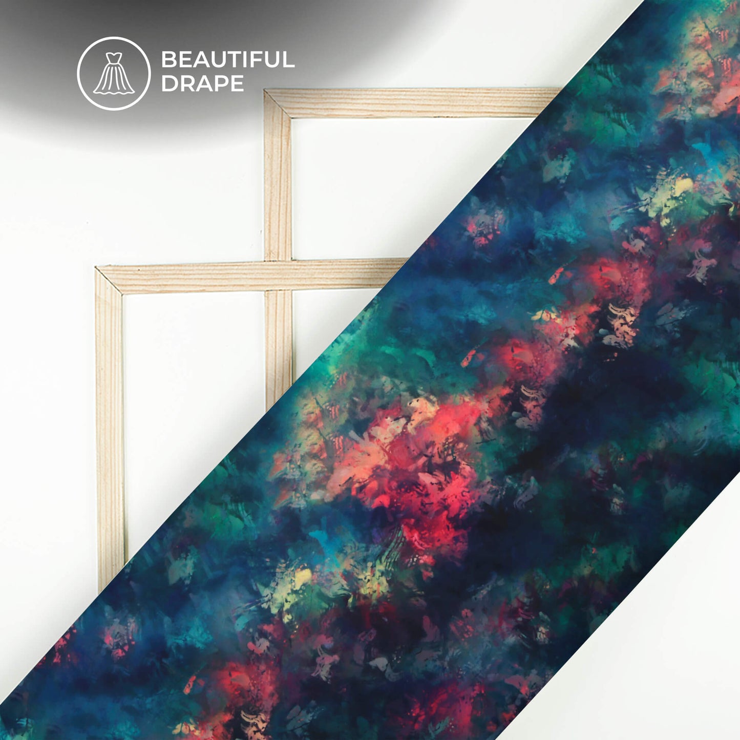 Glamorous Tye And Dye Digital Print Imported Satin Fabric
