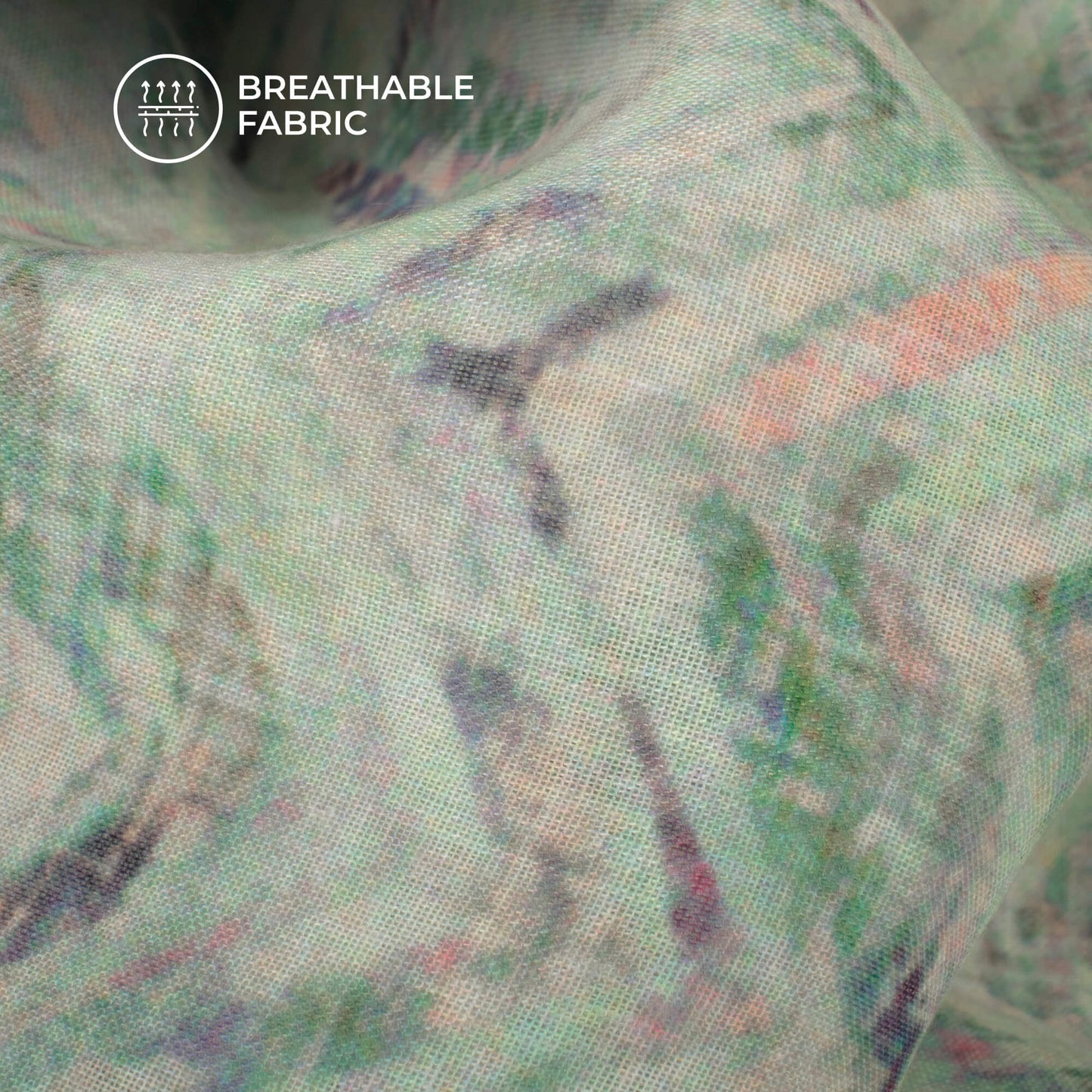 Purple Chevron Digital Print Poly Cambric Fabric