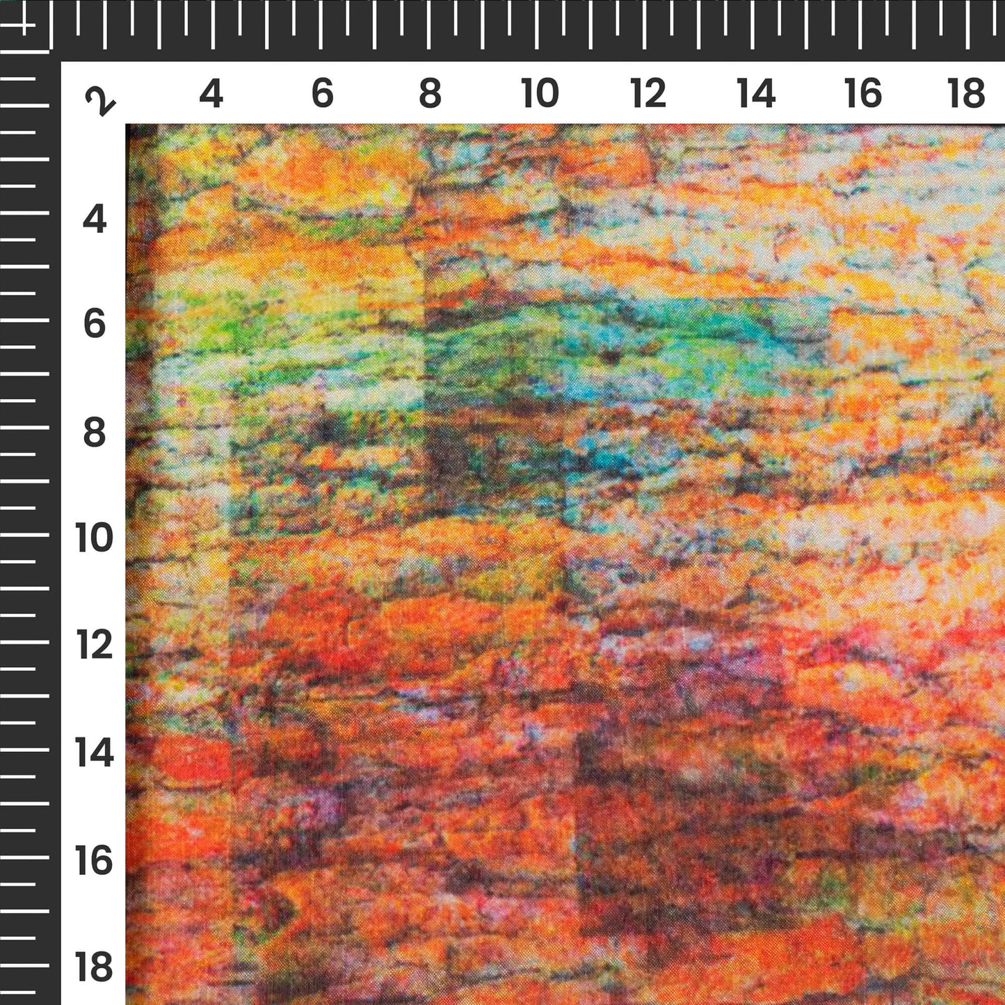 Multi Color Shiiborii Digital Print Poly Chinnon Chiffon Fabric