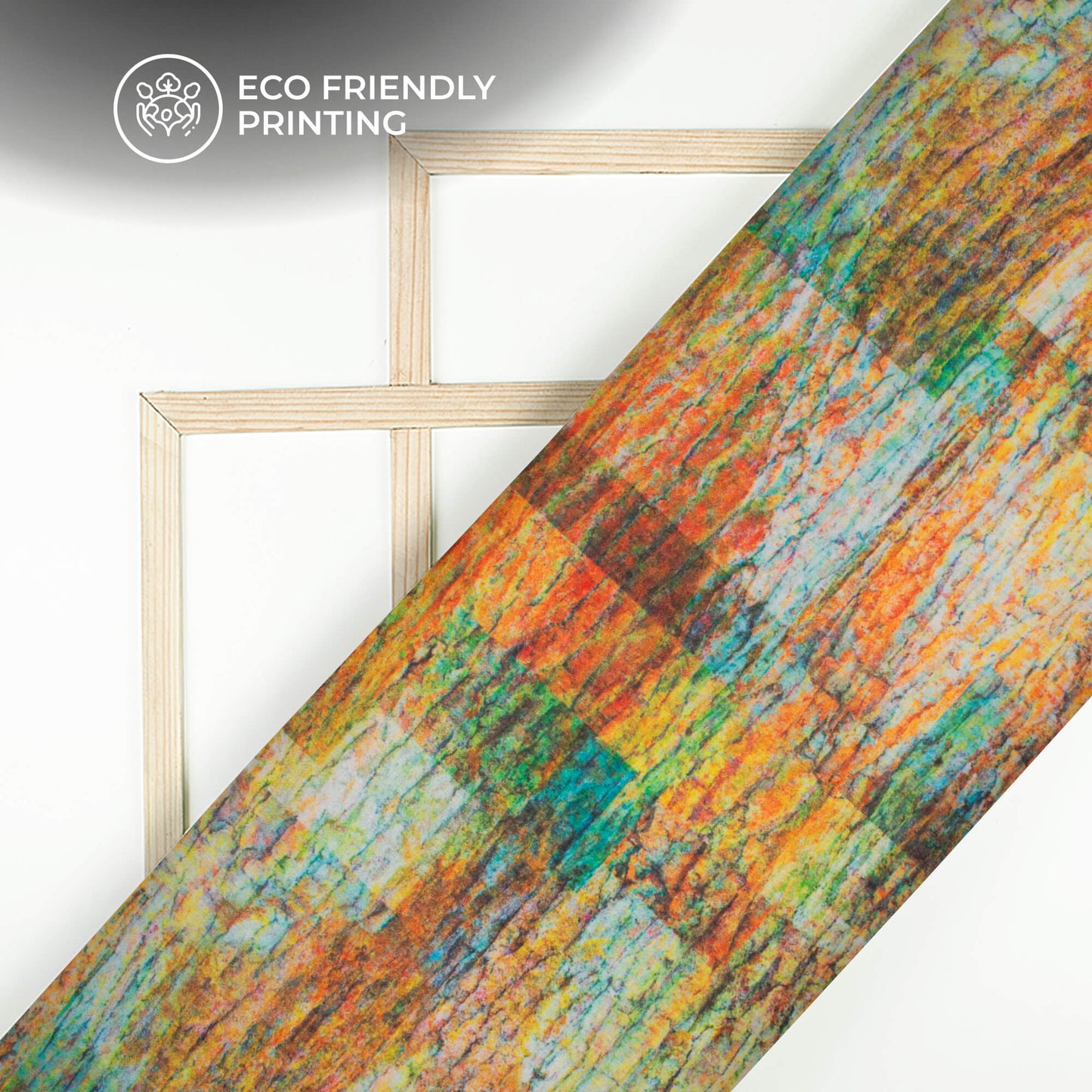 Multi Color Shiiborii Digital Print Poly Chinnon Chiffon Fabric