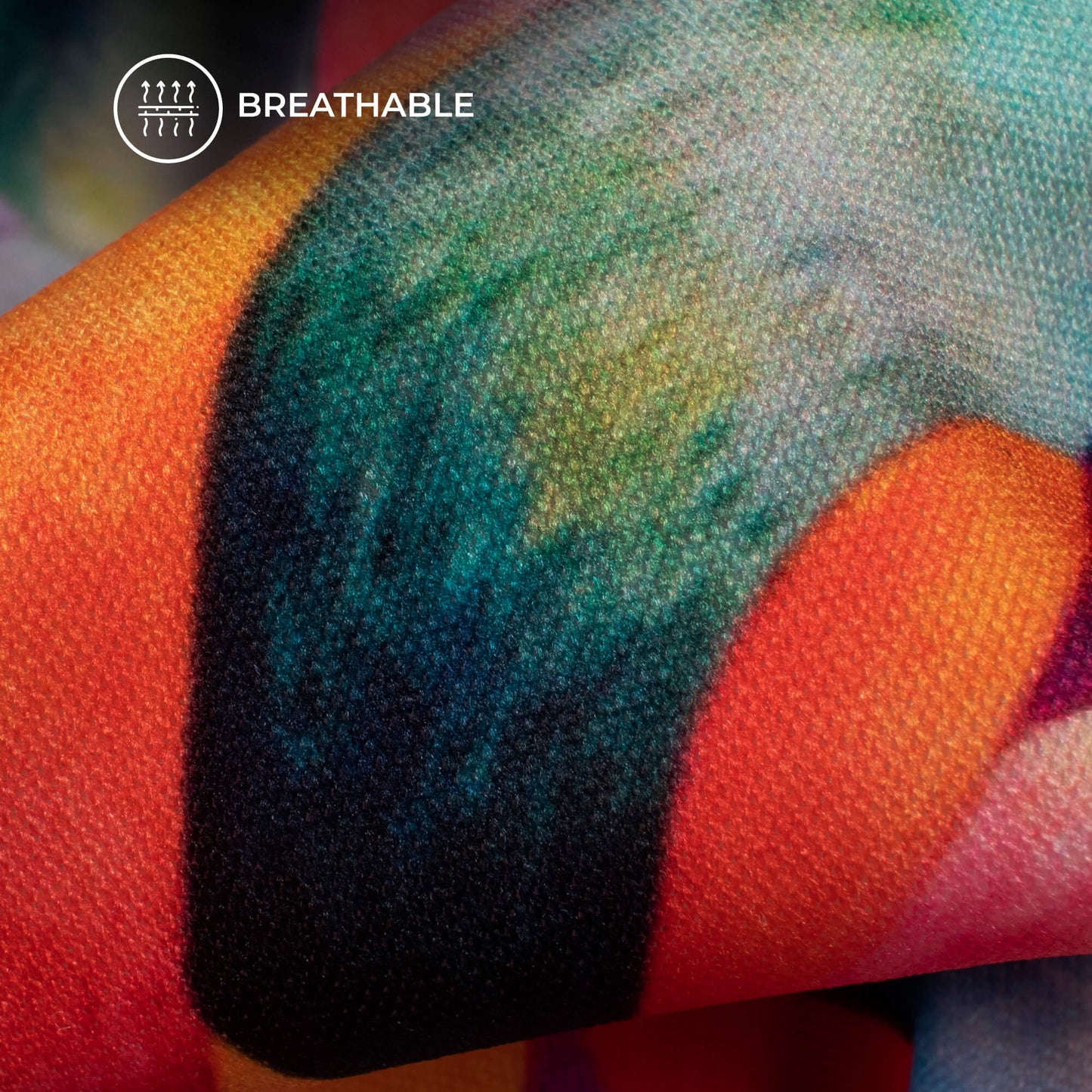 Violet Blue Geometrical Digital Print Lycra Fabric (Width 58 Inches)