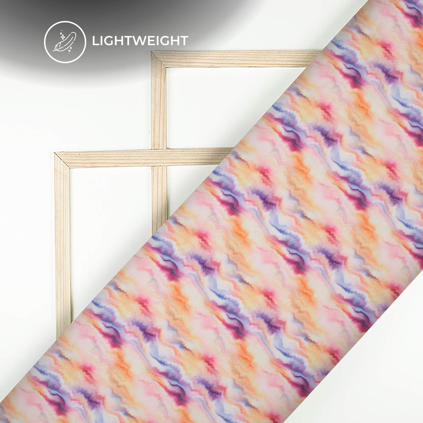 Multi Color Tye And Dye Digital Print Rayon Fabric