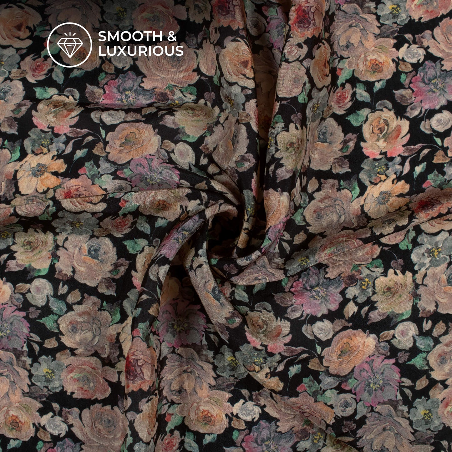Stylish Floral Digital Print Viscose Uppada Silk Fabric