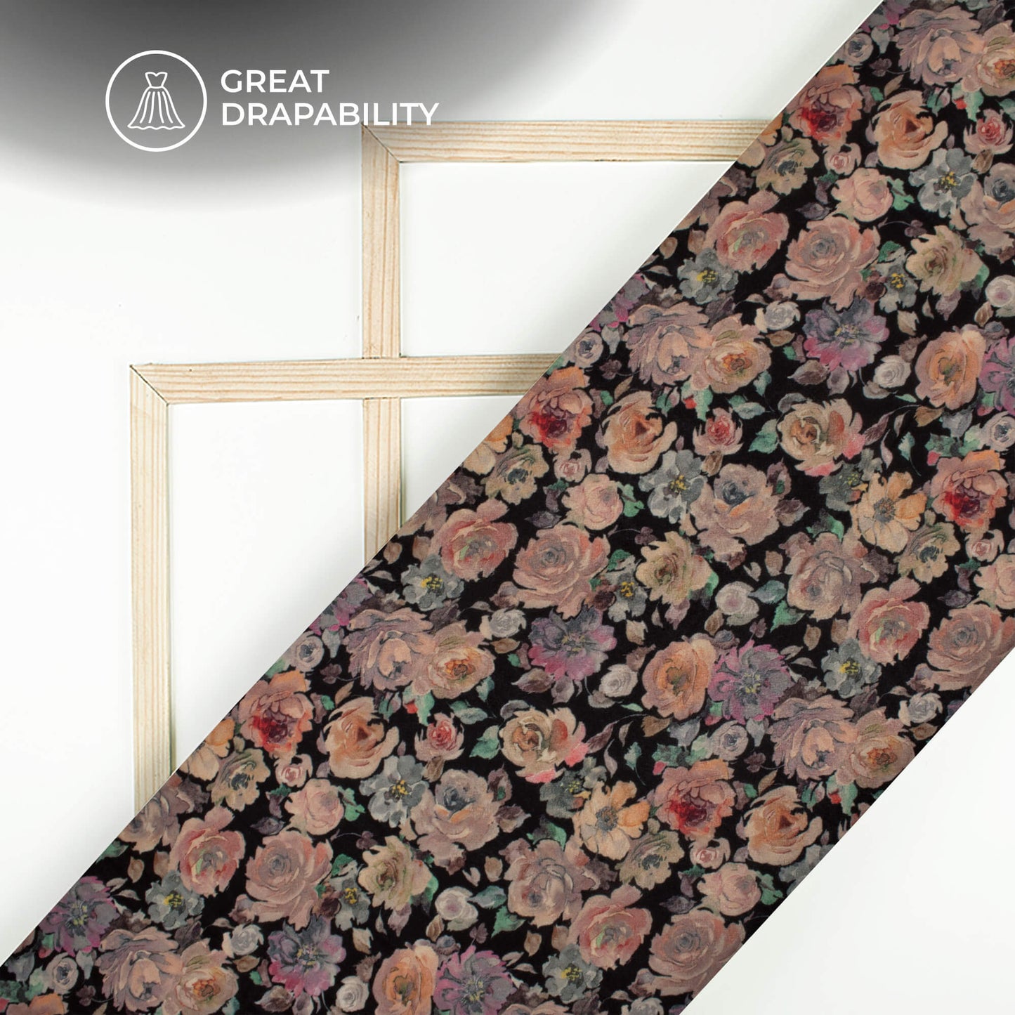 Stylish Floral Digital Print Viscose Uppada Silk Fabric