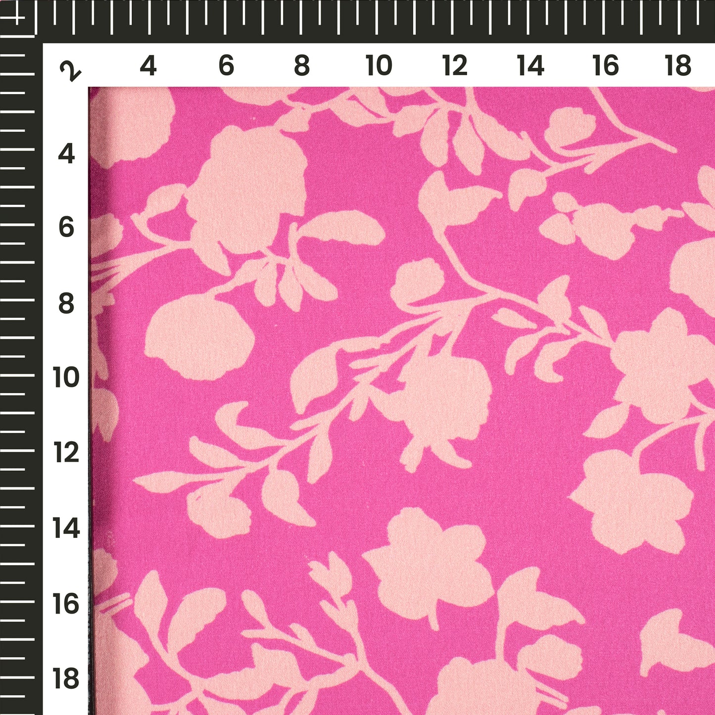 Lovely Leafage Digital Print Japan Satin Fabric