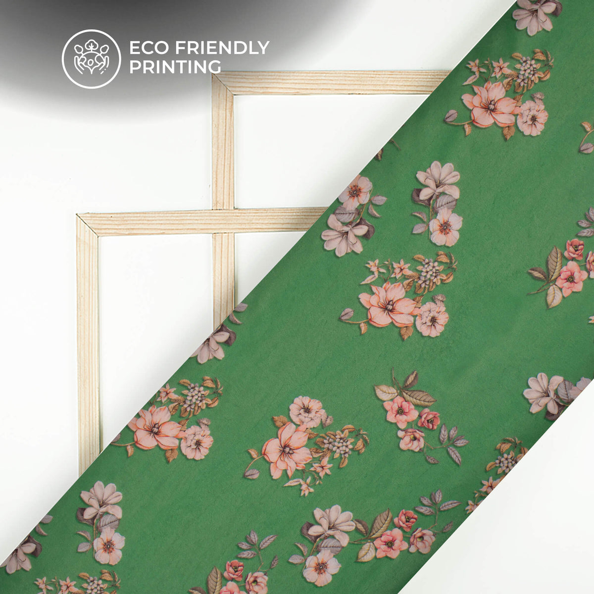 Luxurious Floral Digital Print Lush Satin Fabric