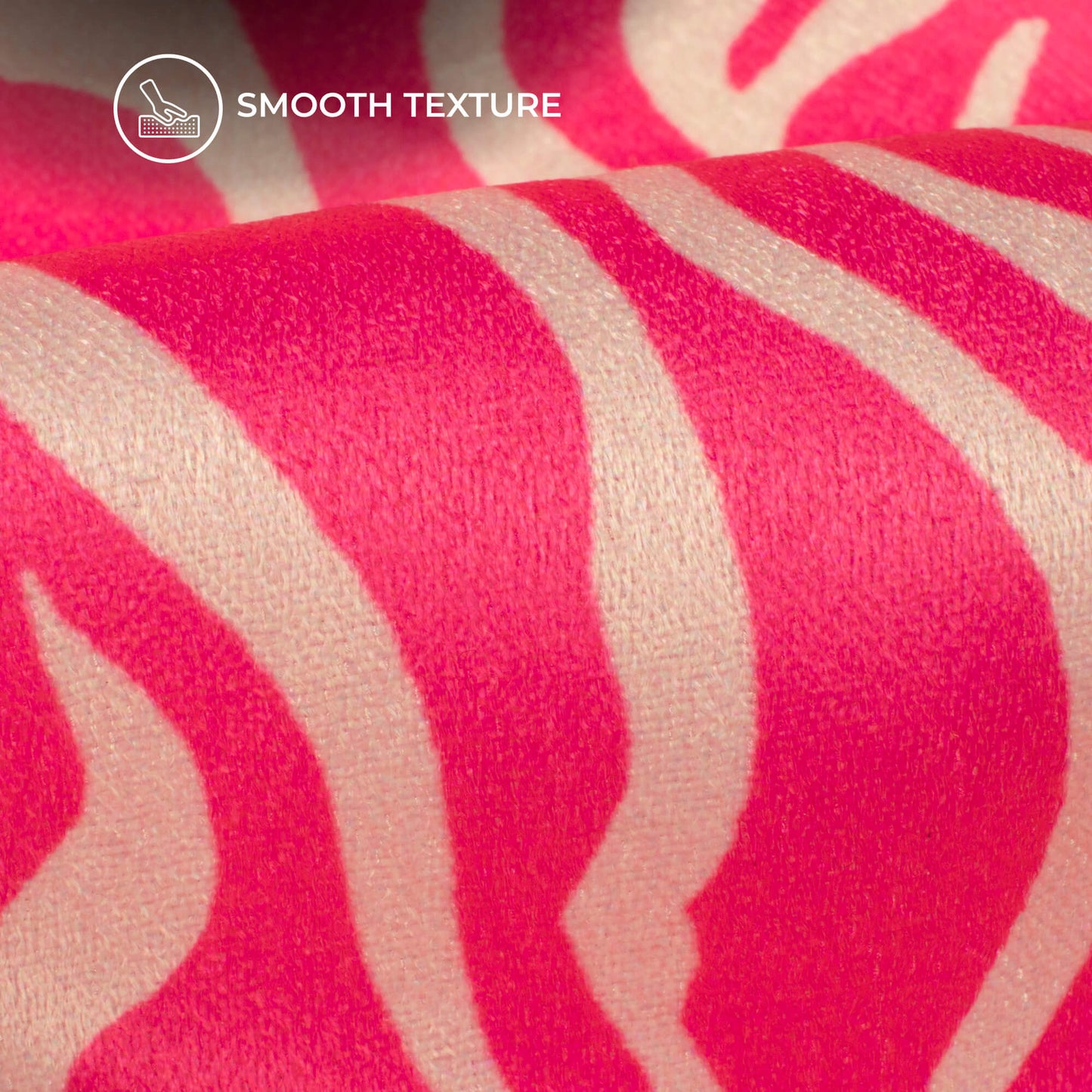 Lavish Pink Zebra Digital Print Lush Satin Fabric