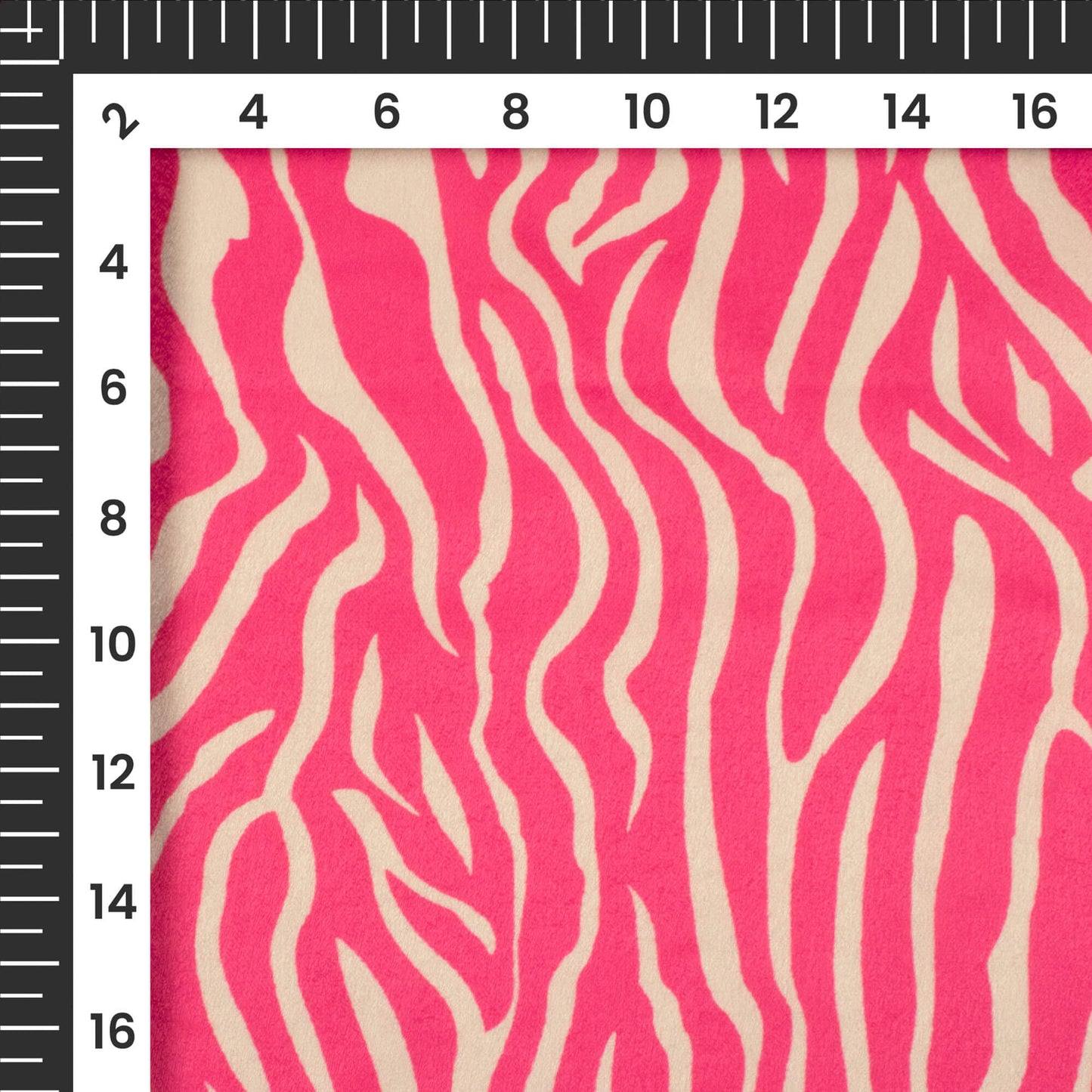 Lavish Pink Zebra Digital Print Lush Satin Fabric