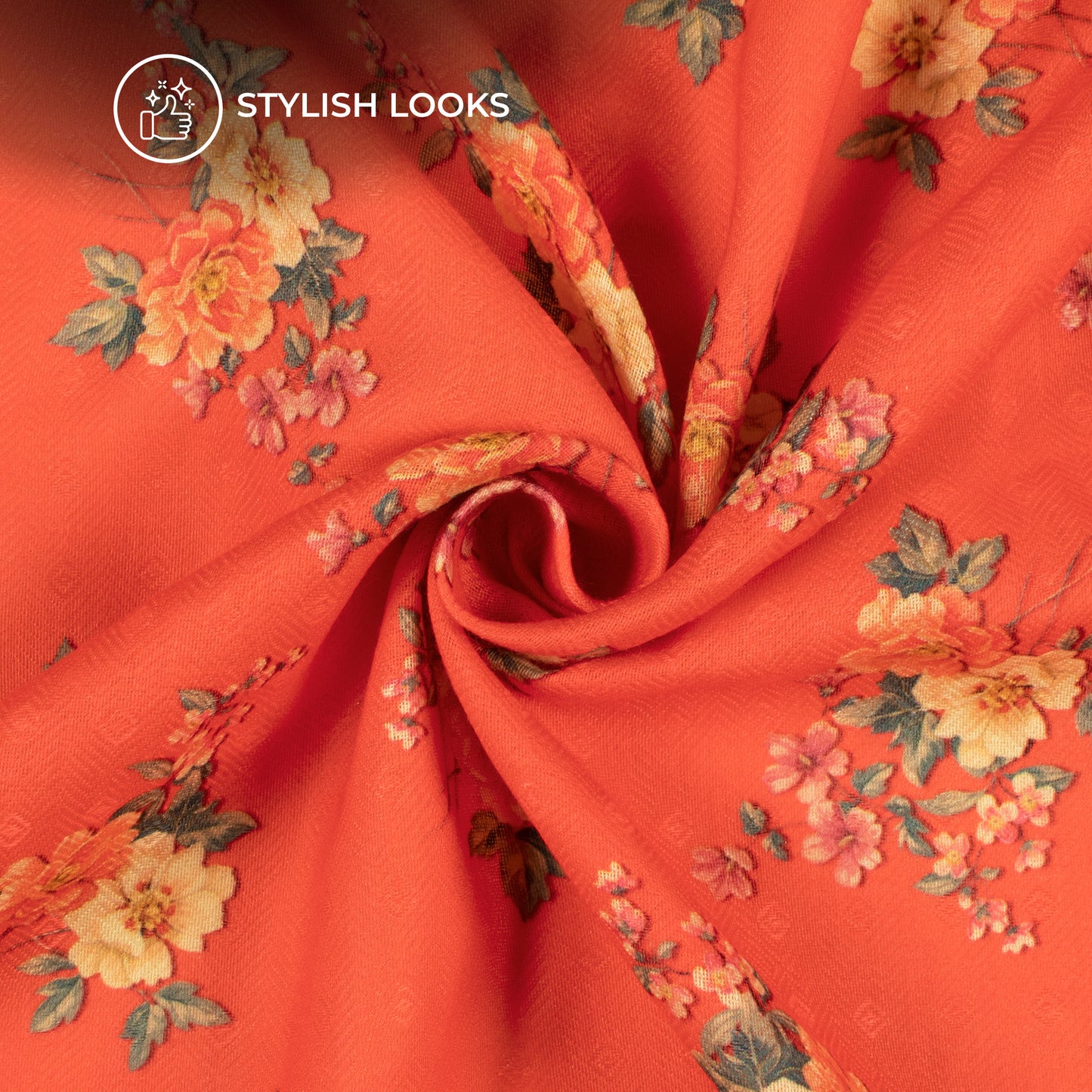 Classy Floral Digital Print Pasmina Fabric