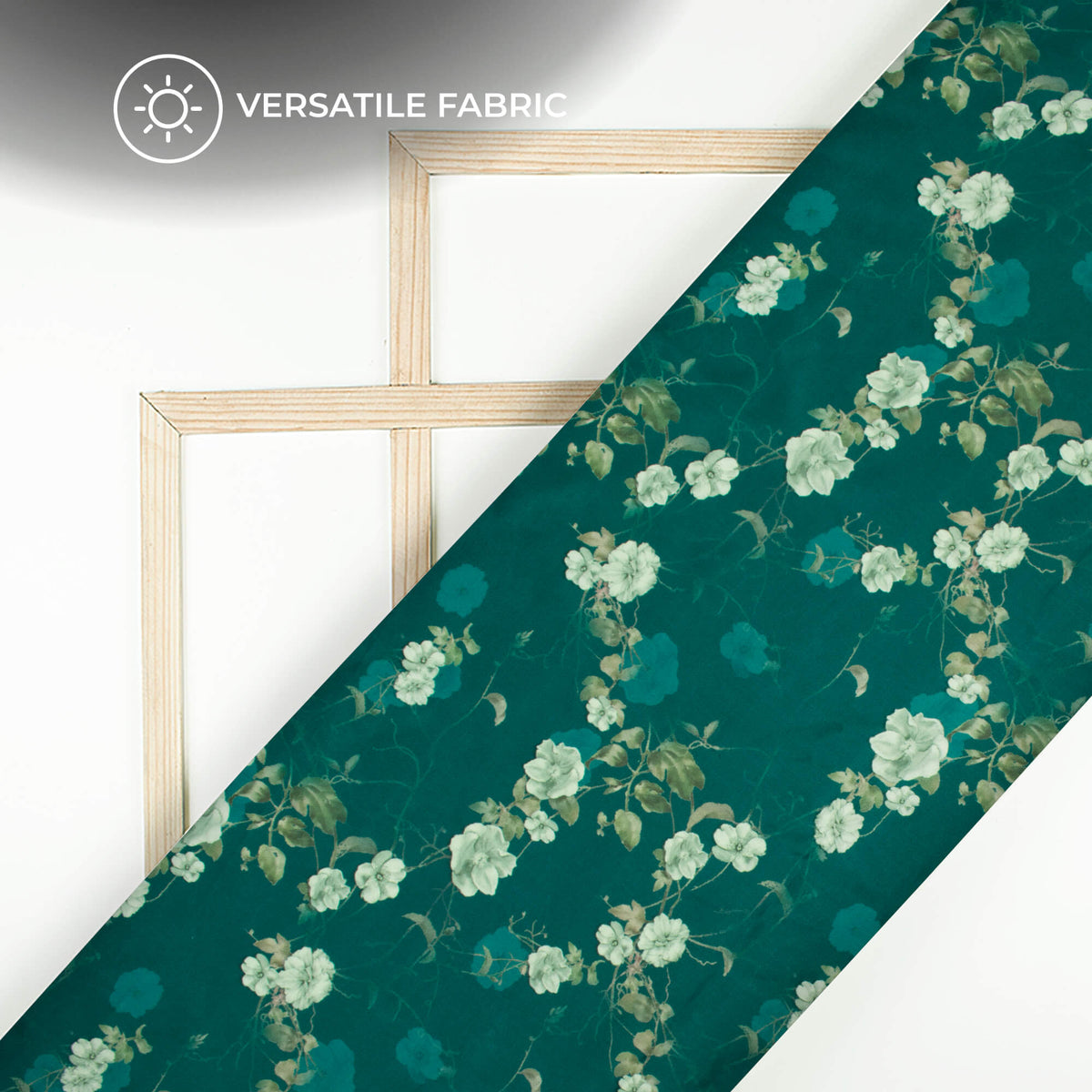 Charming Floral Digital Print Poly Glazed Cotton Fabric