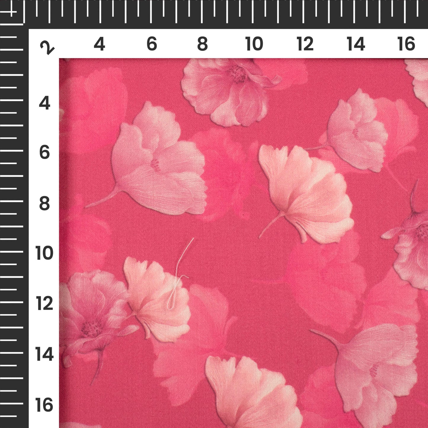 Lovely Floral Digital Print Poly Glazed Cotton Fabric