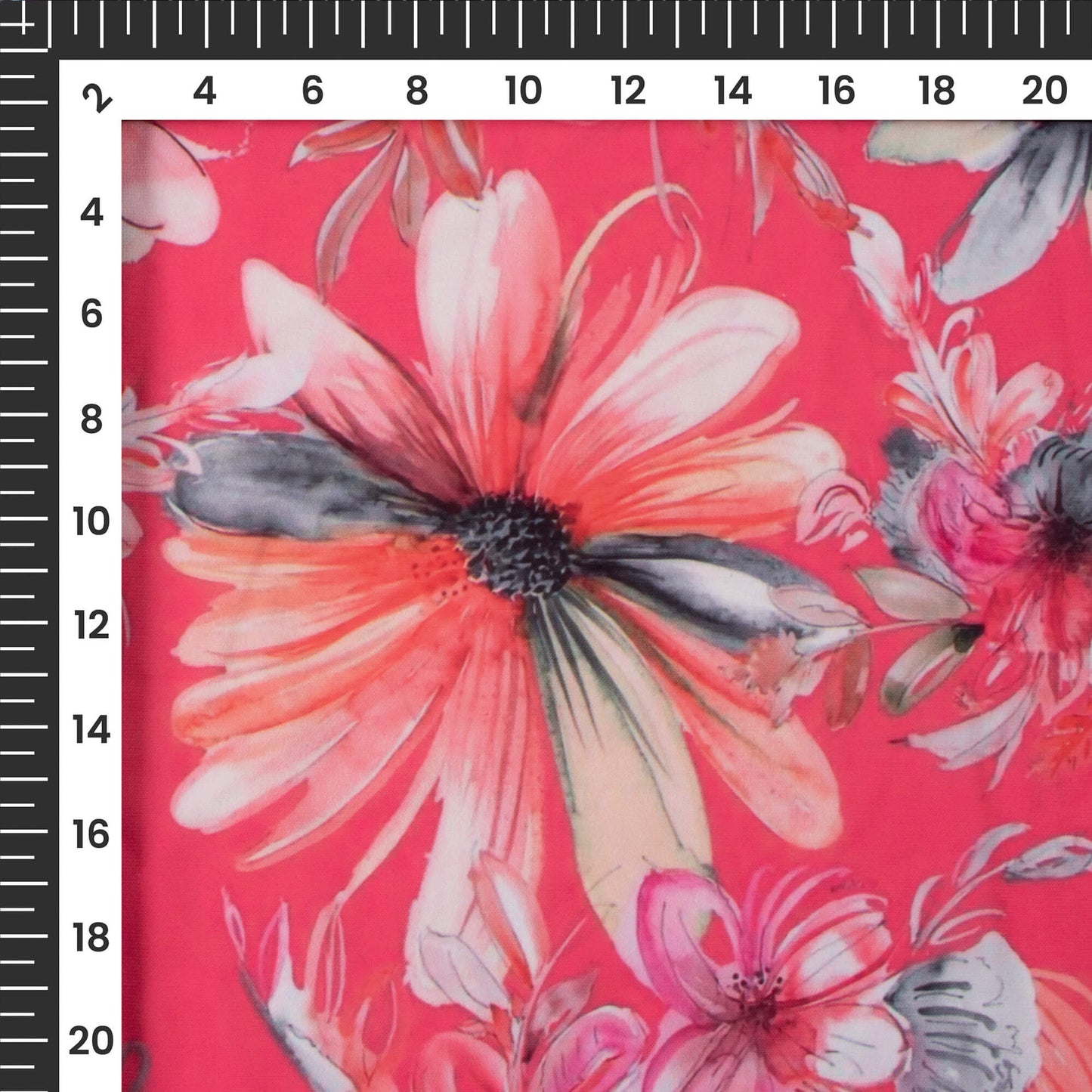 Lovely Floral Digital Print BSY Crepe Fabric